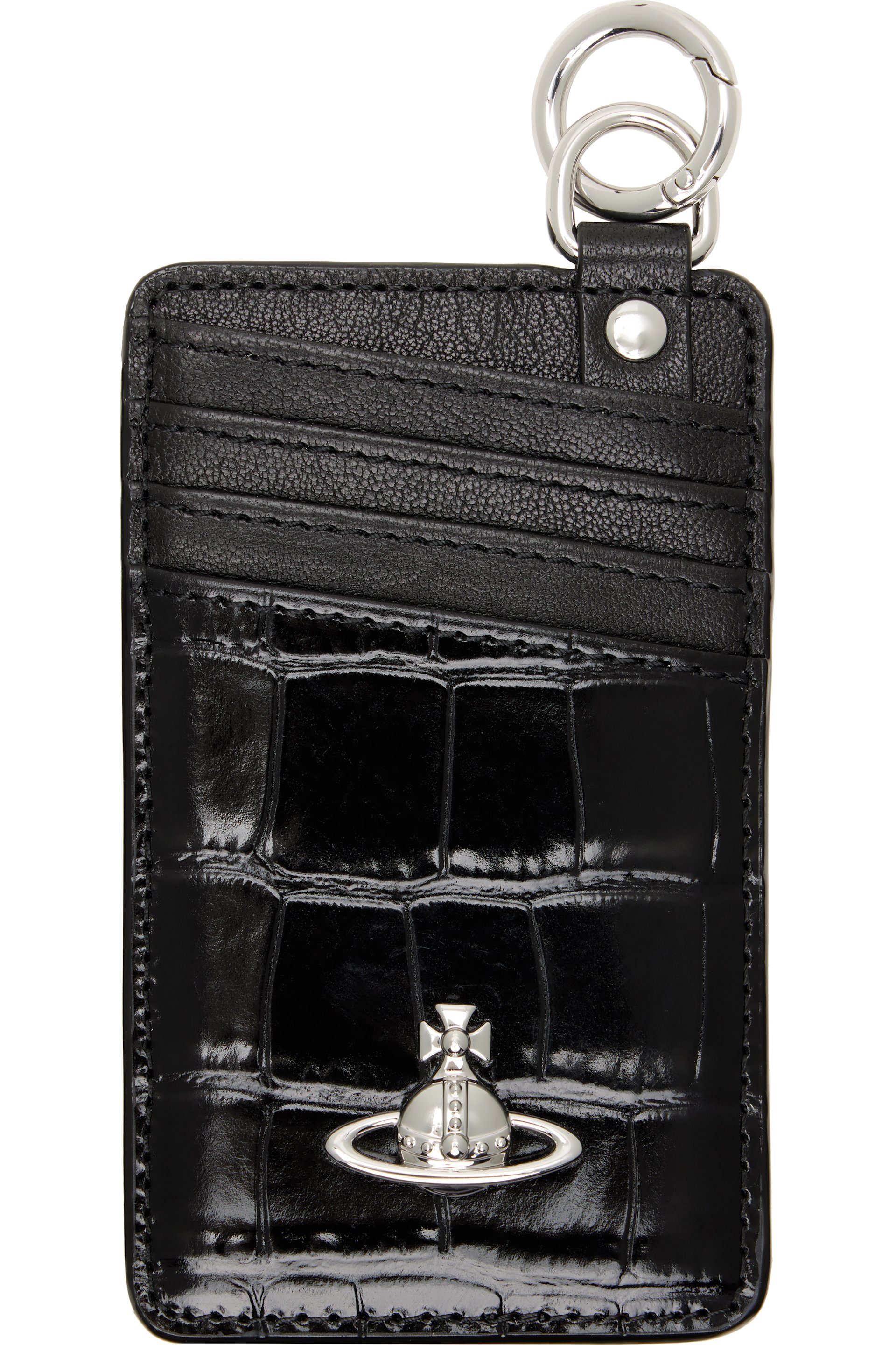 Vivienne Westwood - Black Vertical Flat Card Holder