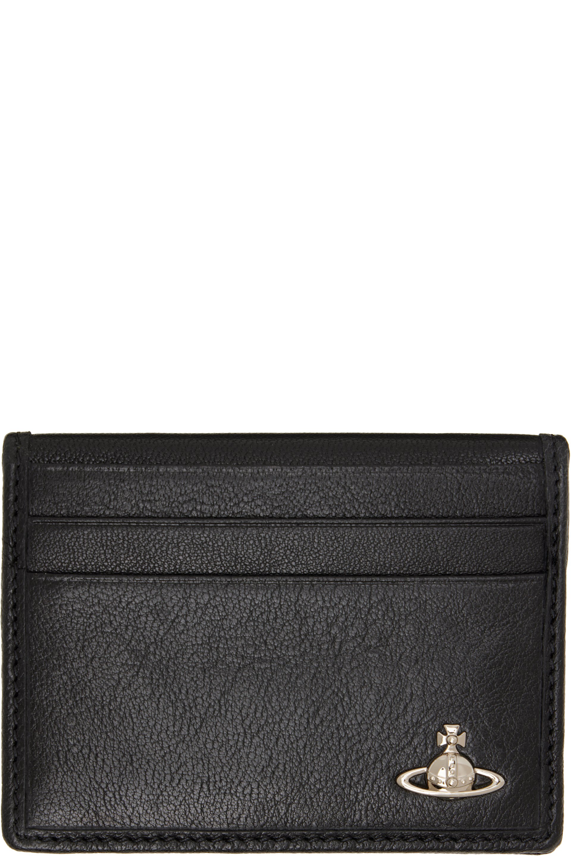 Vivienne Westwood - Porte-carte à deux volets Man noir à orbe