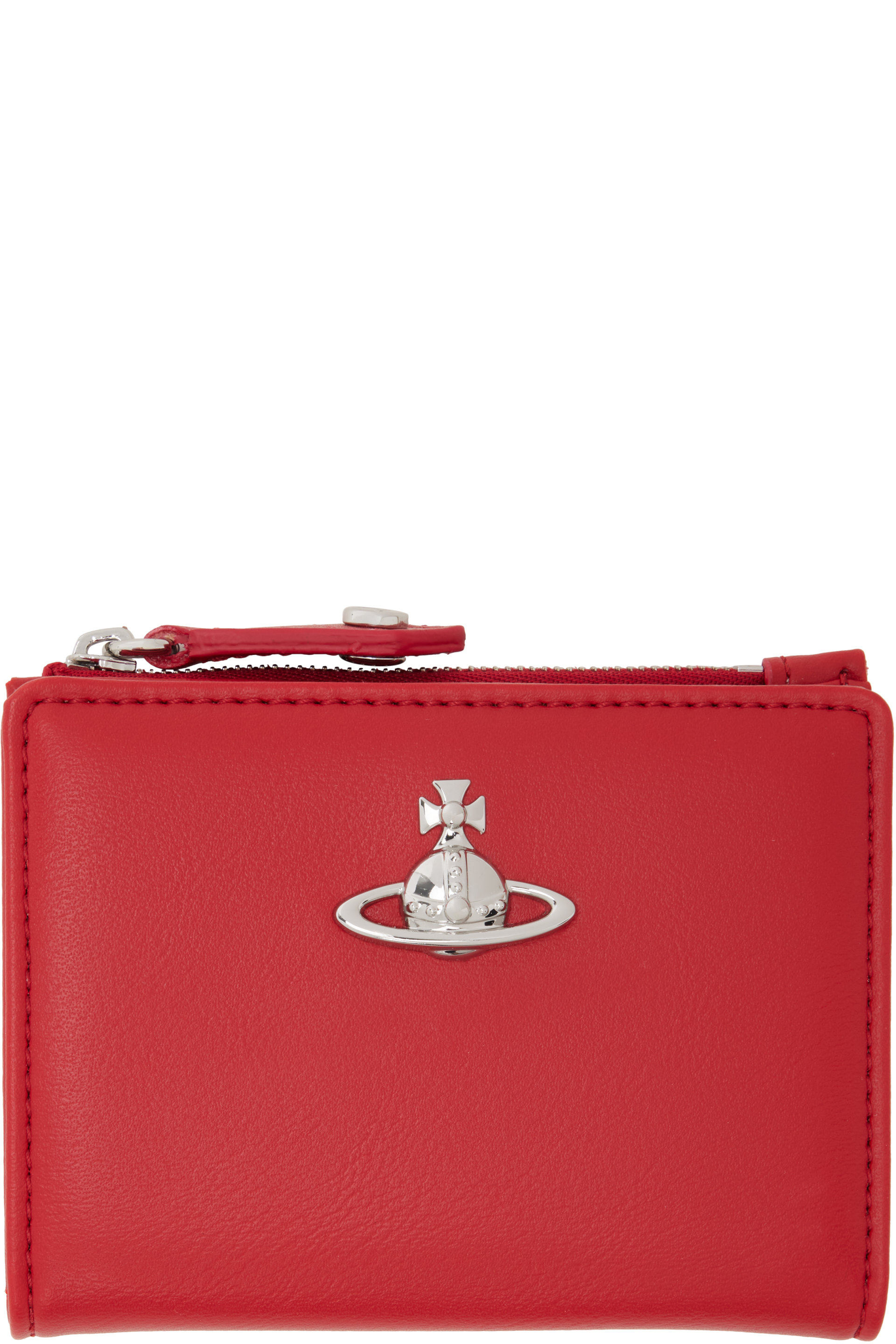 Vivienne Westwood - Porte-carte à deux volets mince rouge
