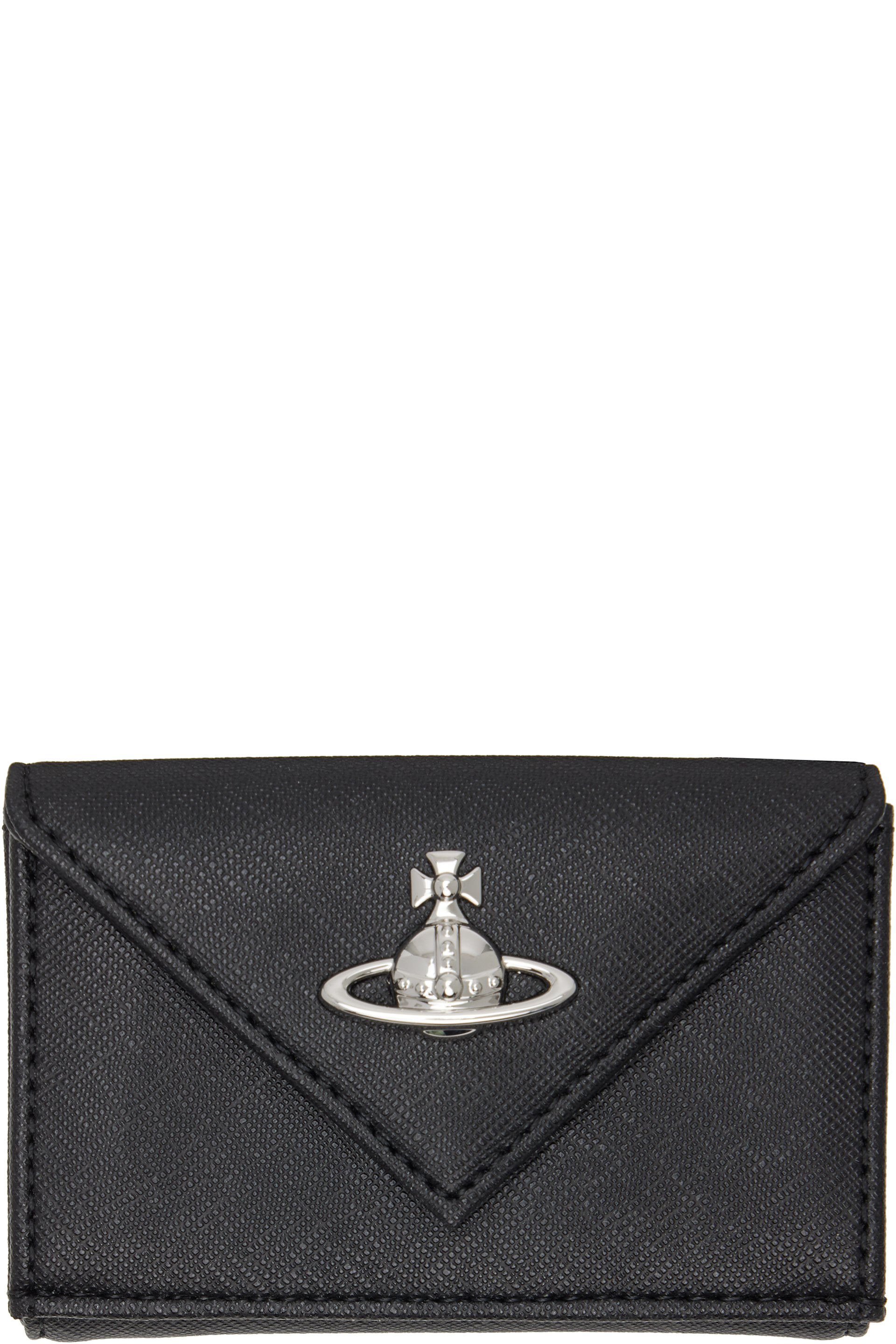 Vivienne Westwood - Black Envelope Billfold Faux-Leather Wallet