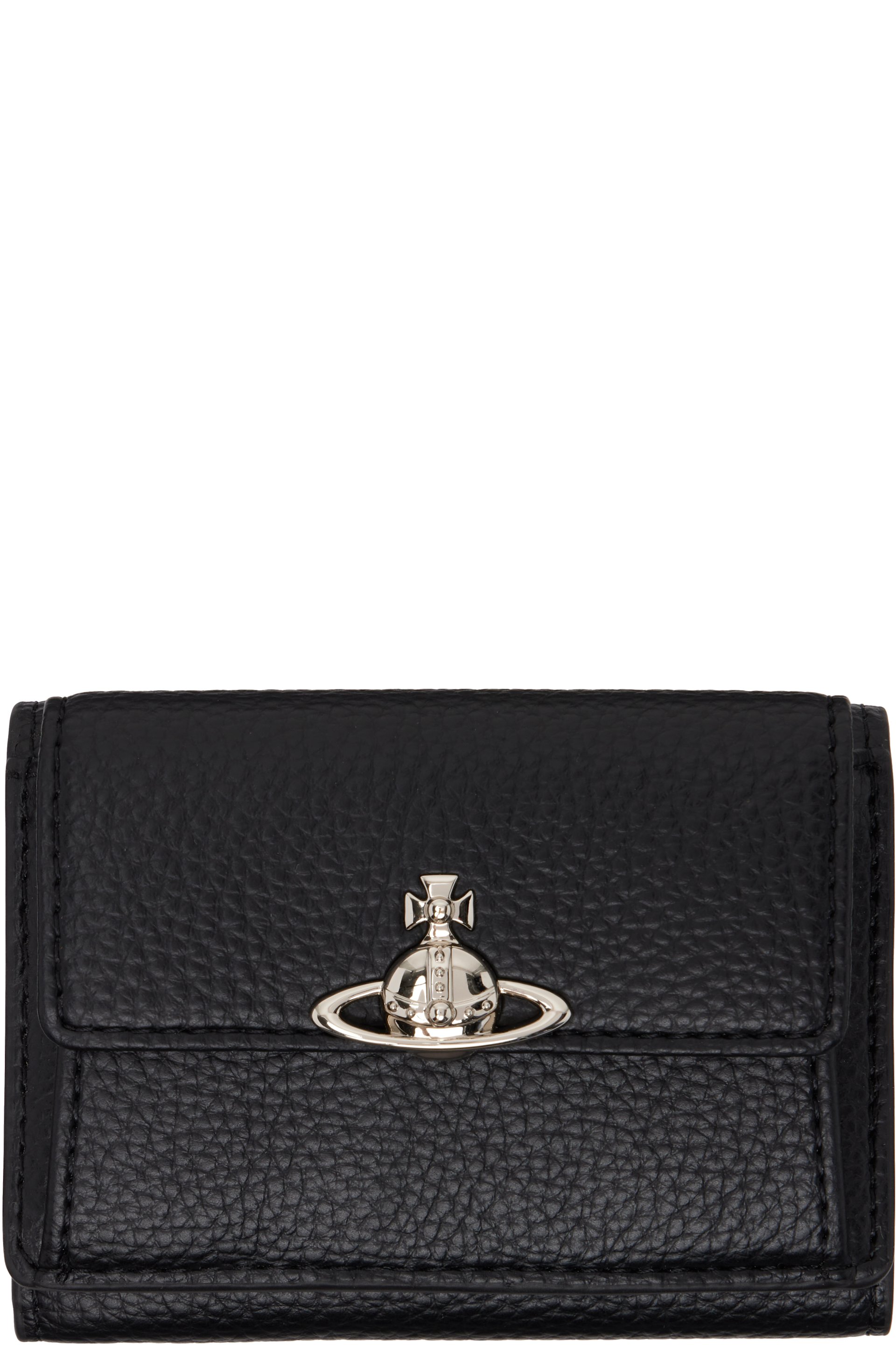 Vivienne Westwood - Black Small Flap Purse Wallet