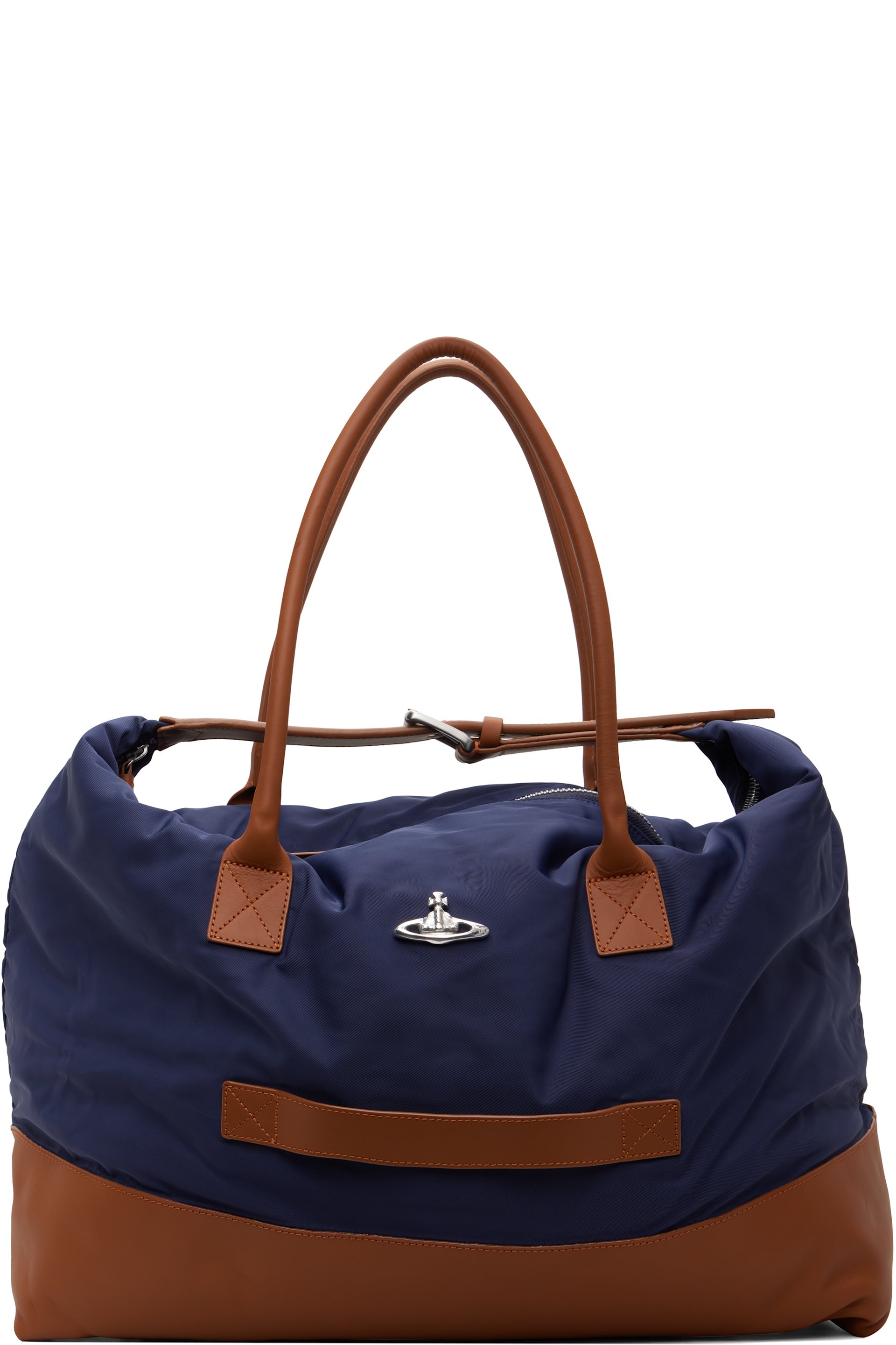 Vivienne Westwood - Navy & Brown Sid Weekender Duffle Bag