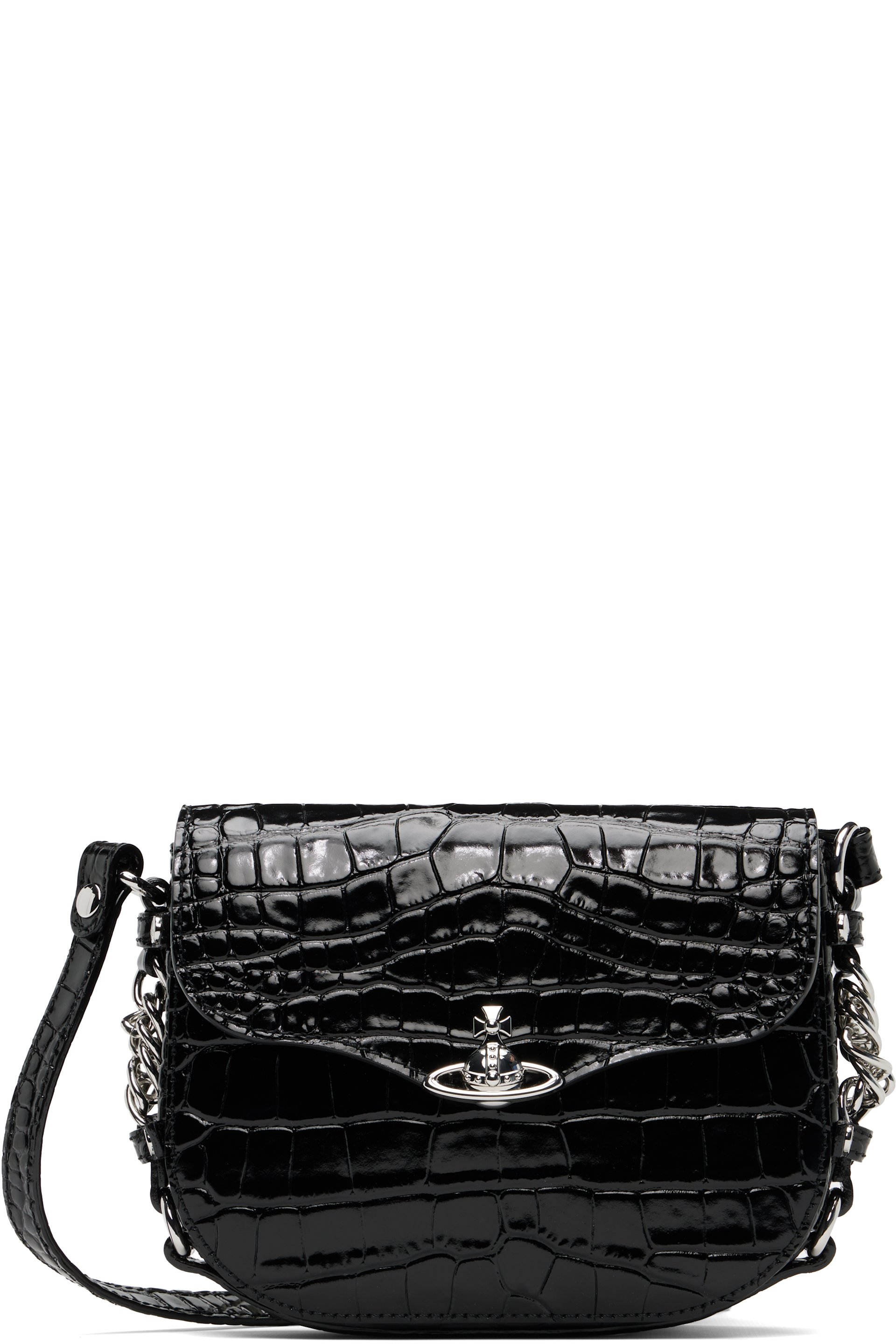 Vivienne Westwood - Black Hunter Flap Crossbody Bag