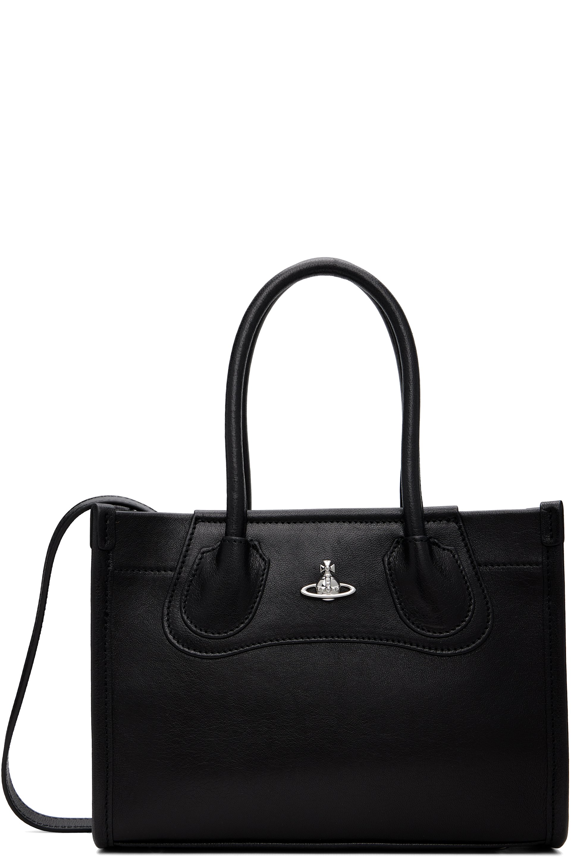 Vivienne Westwood - Black Troy Small Tote Crossbody Bag