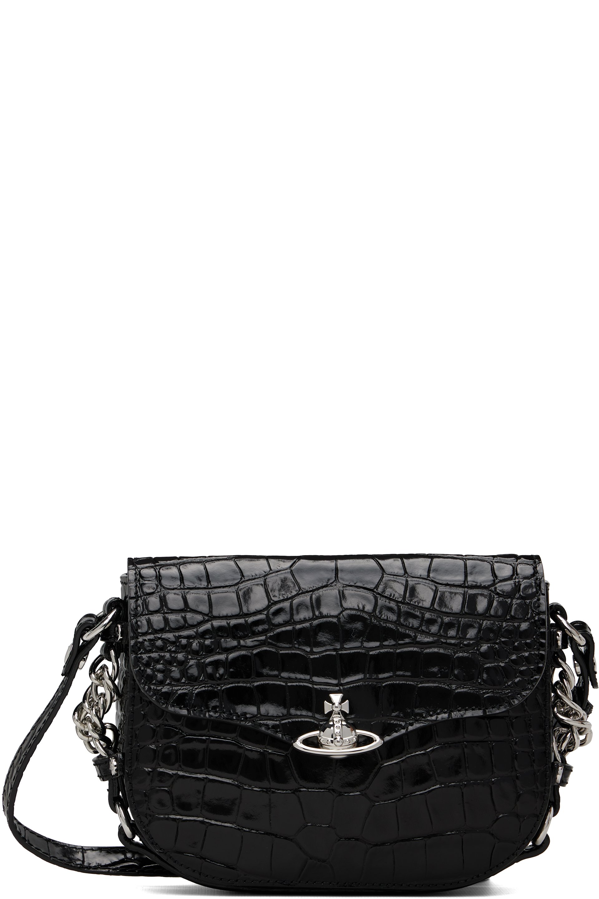 Vivienne Westwood - Black Hunter Flap Crossbody Bag