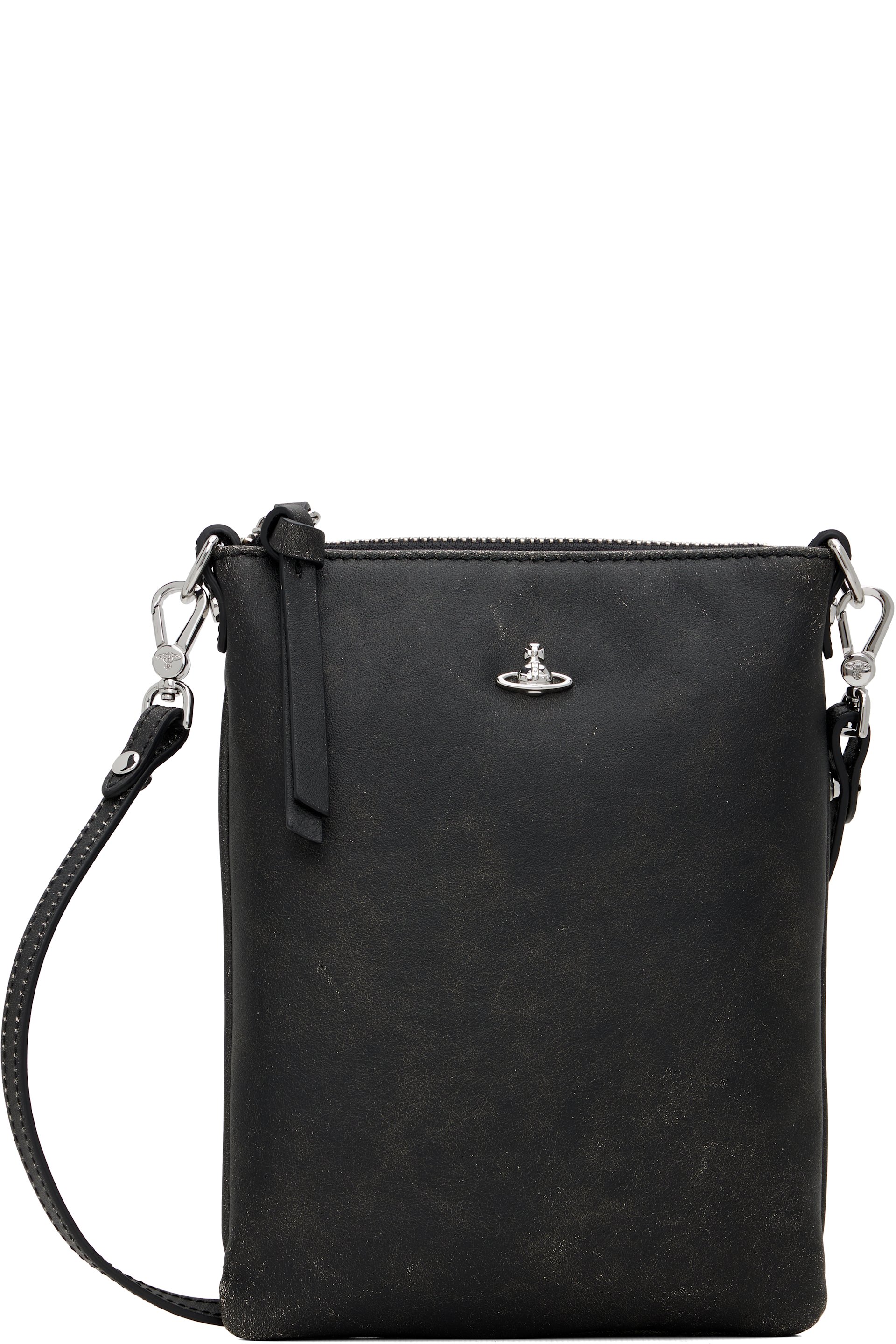 Vivienne Westwood - Black Slim Squire Crossbody Pouch