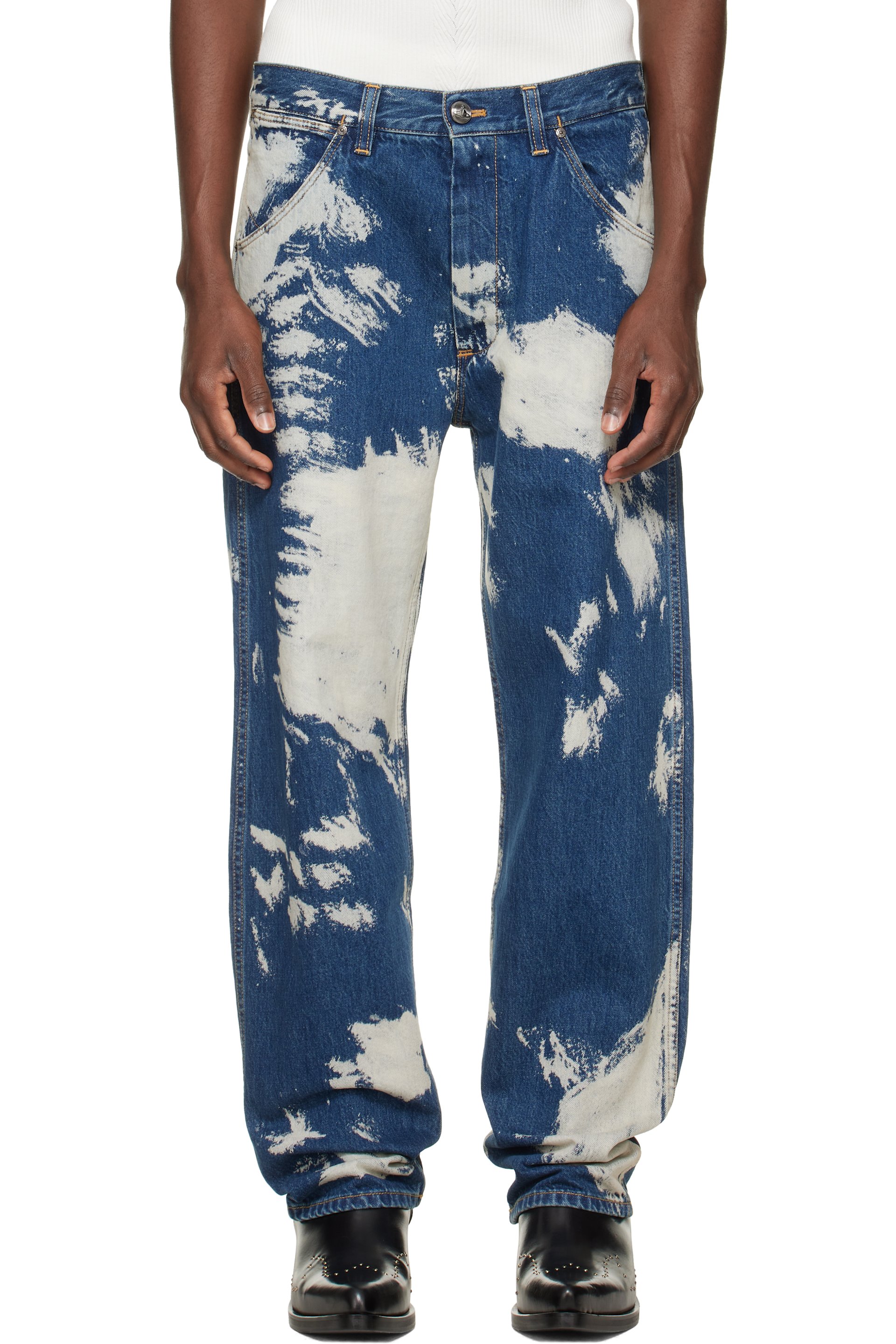 Vivienne Westwood - Blue & Beige Ranch Jeans