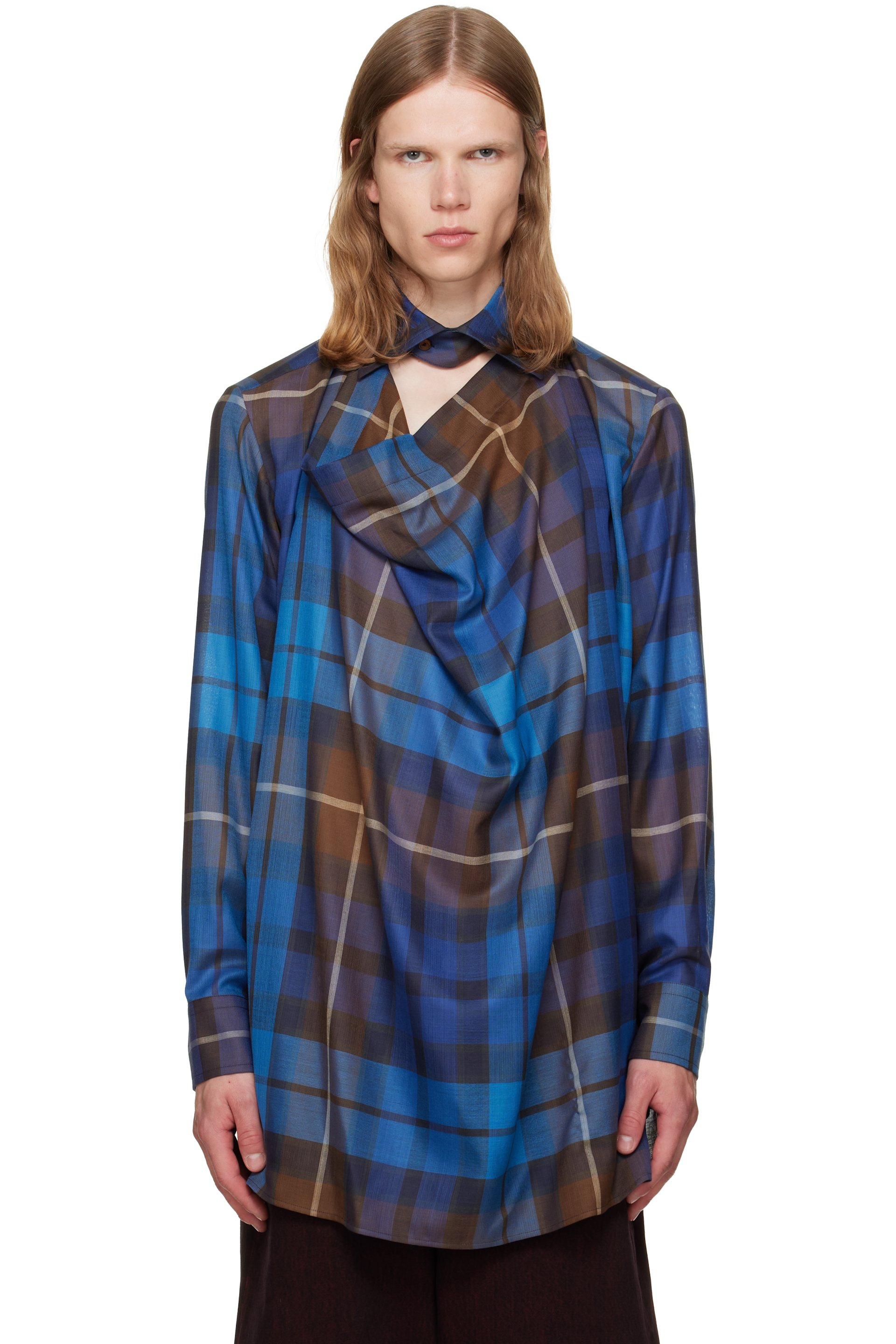 Vivienne Westwood - Chemise bleue à carreaux