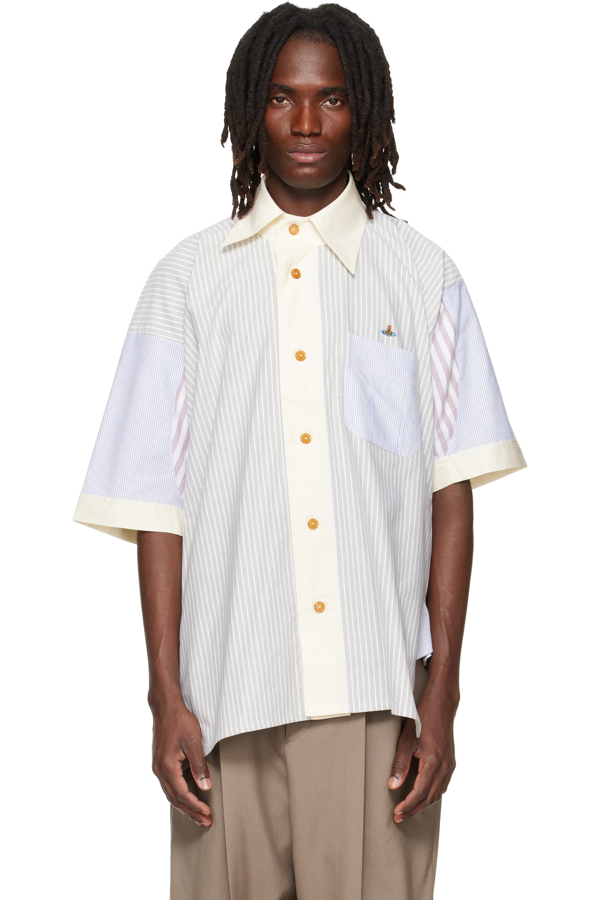 Vivienne Westwood - White S/S Asymmetric Collar Shirt
