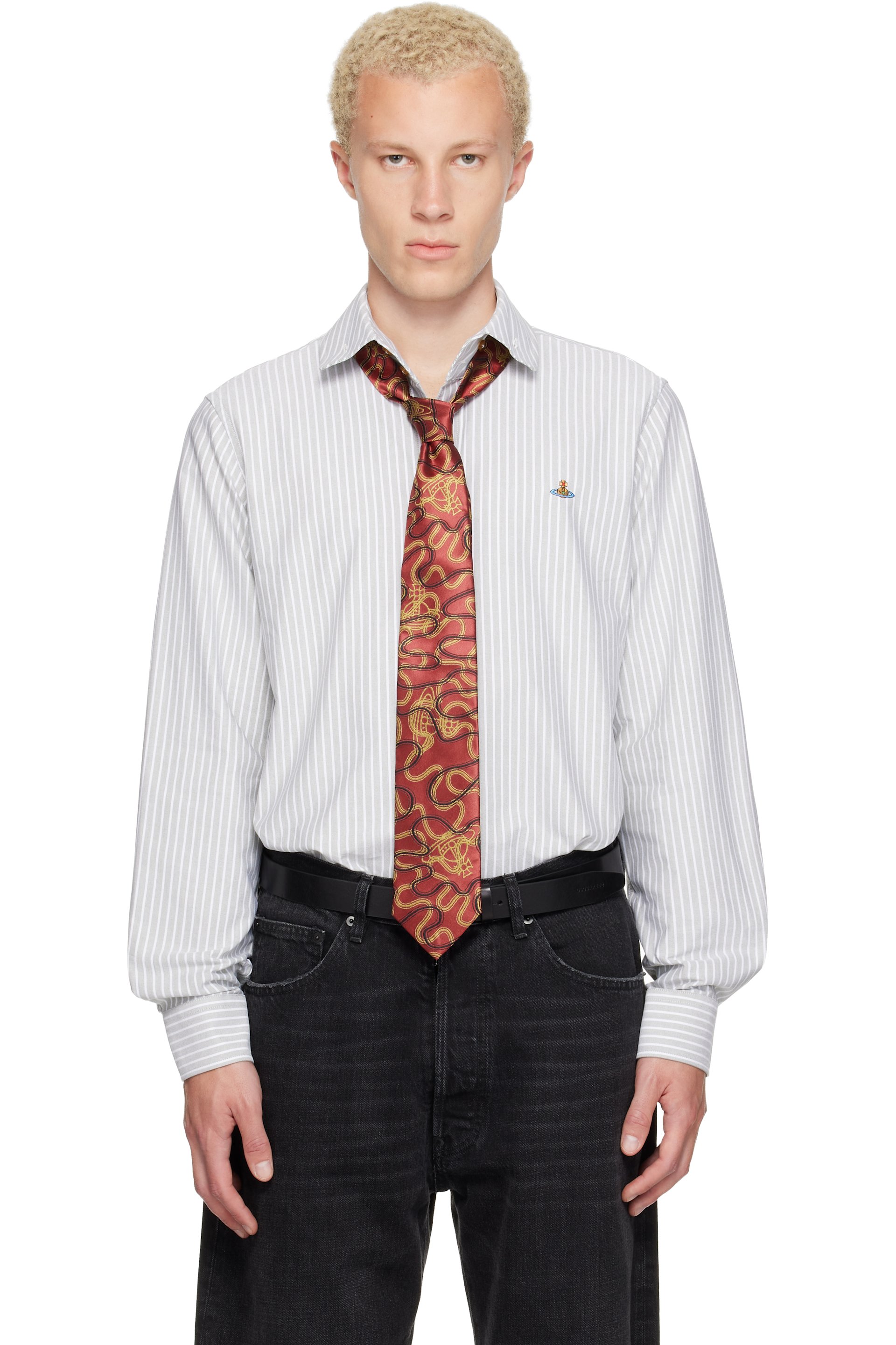 Vivienne Westwood - White & Green Two Button Krall Shirt