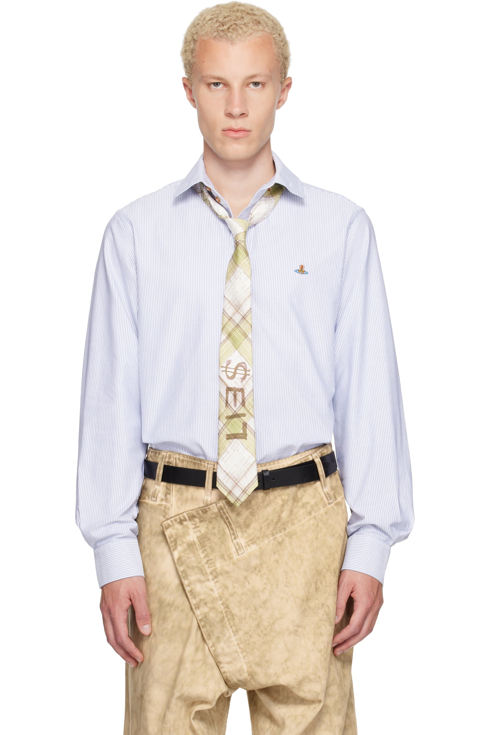 Vivienne Westwood - Blue & White Two Button Krall Shirt