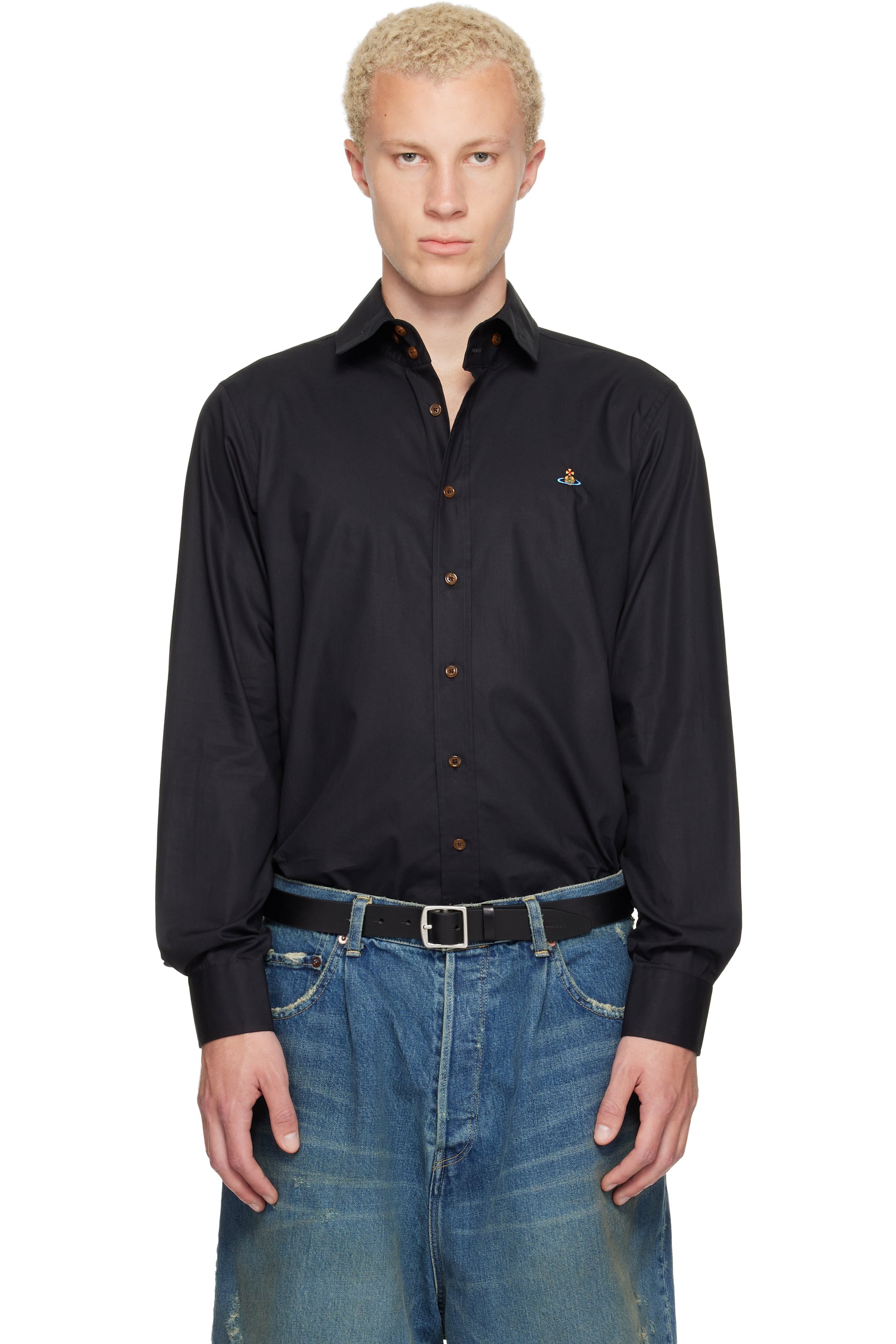 Vivienne Westwood - Black Two Button Krall Shirt