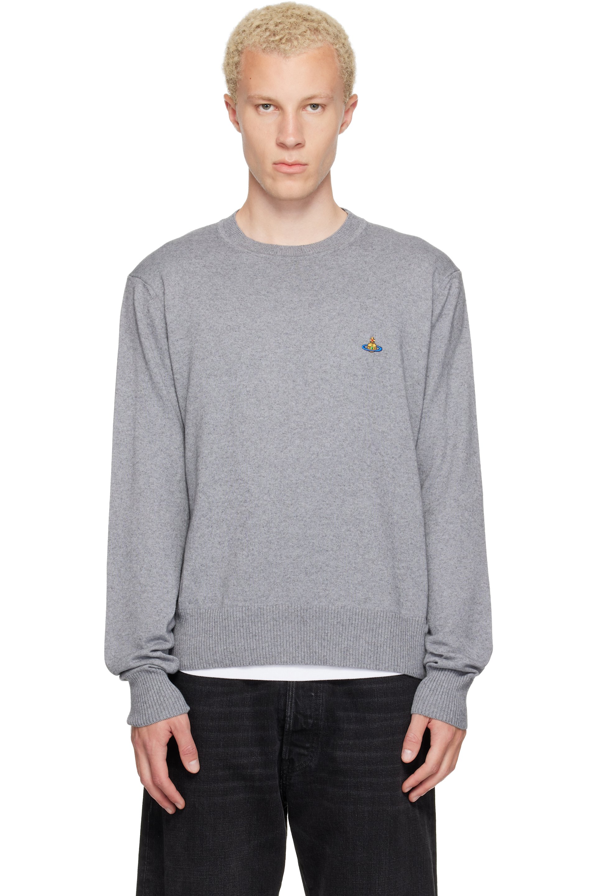 Vivienne Westwood - Gray Alex Round Neck Sweater