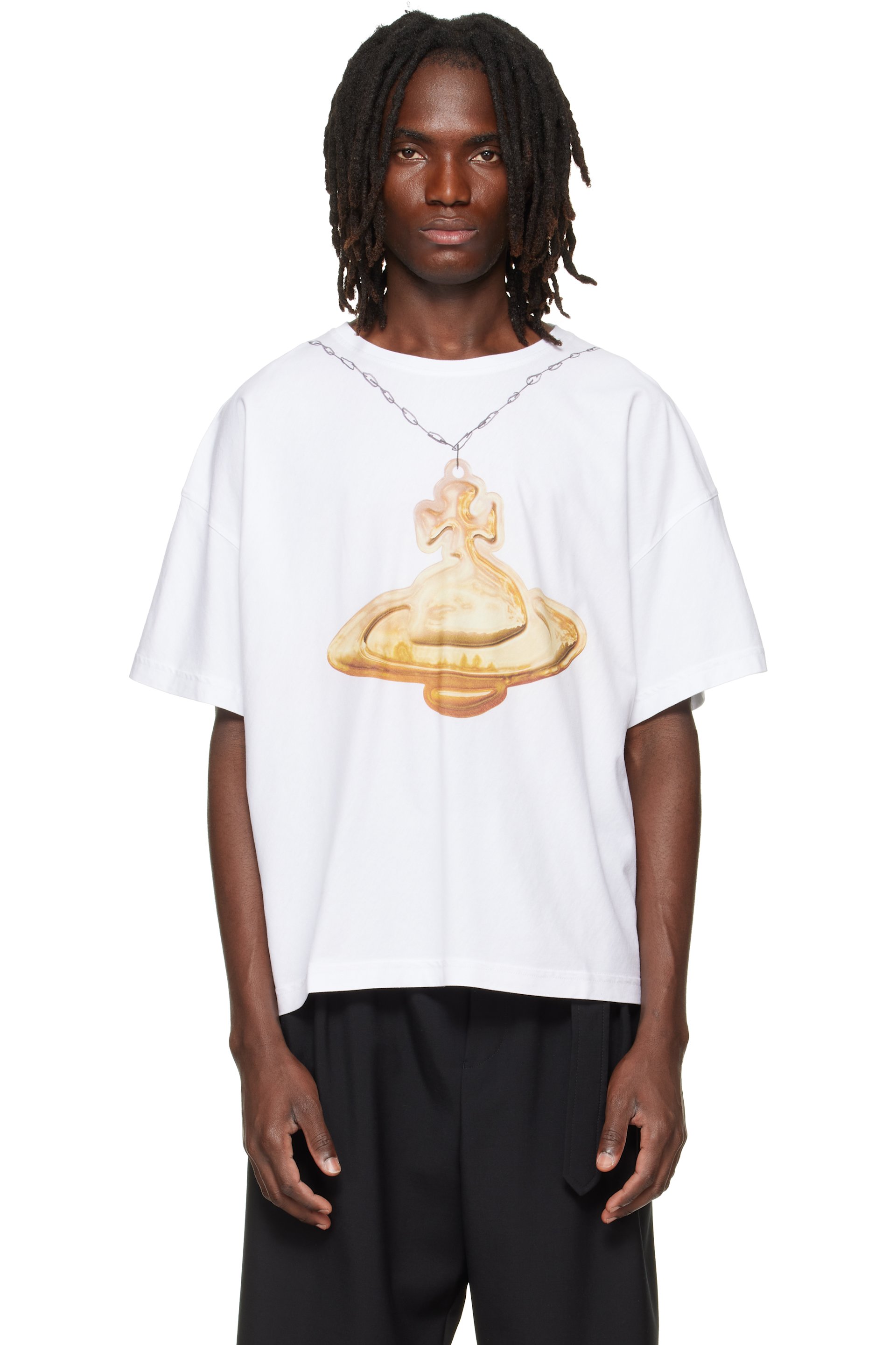 Vivienne Westwood - White Gold Orb Oversized Box T-shirt