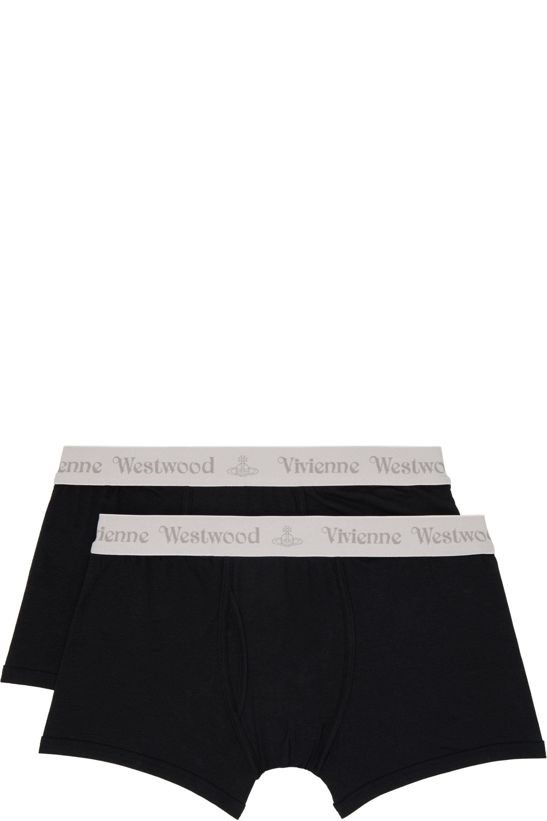 Vivienne Westwood - Two-Pack Black Cotton Boxer Briefs