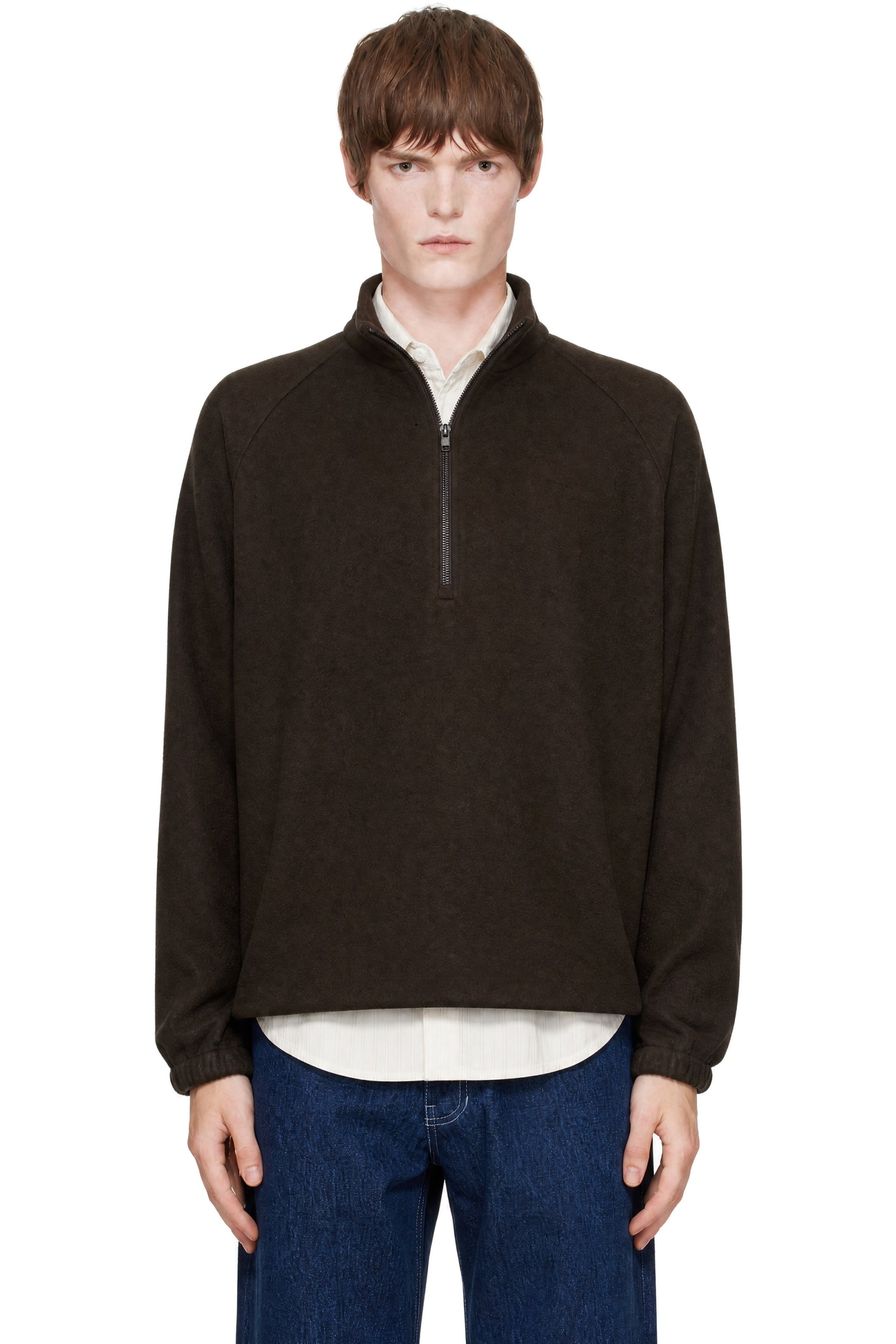 colbo - Brown Half Zip Sweater