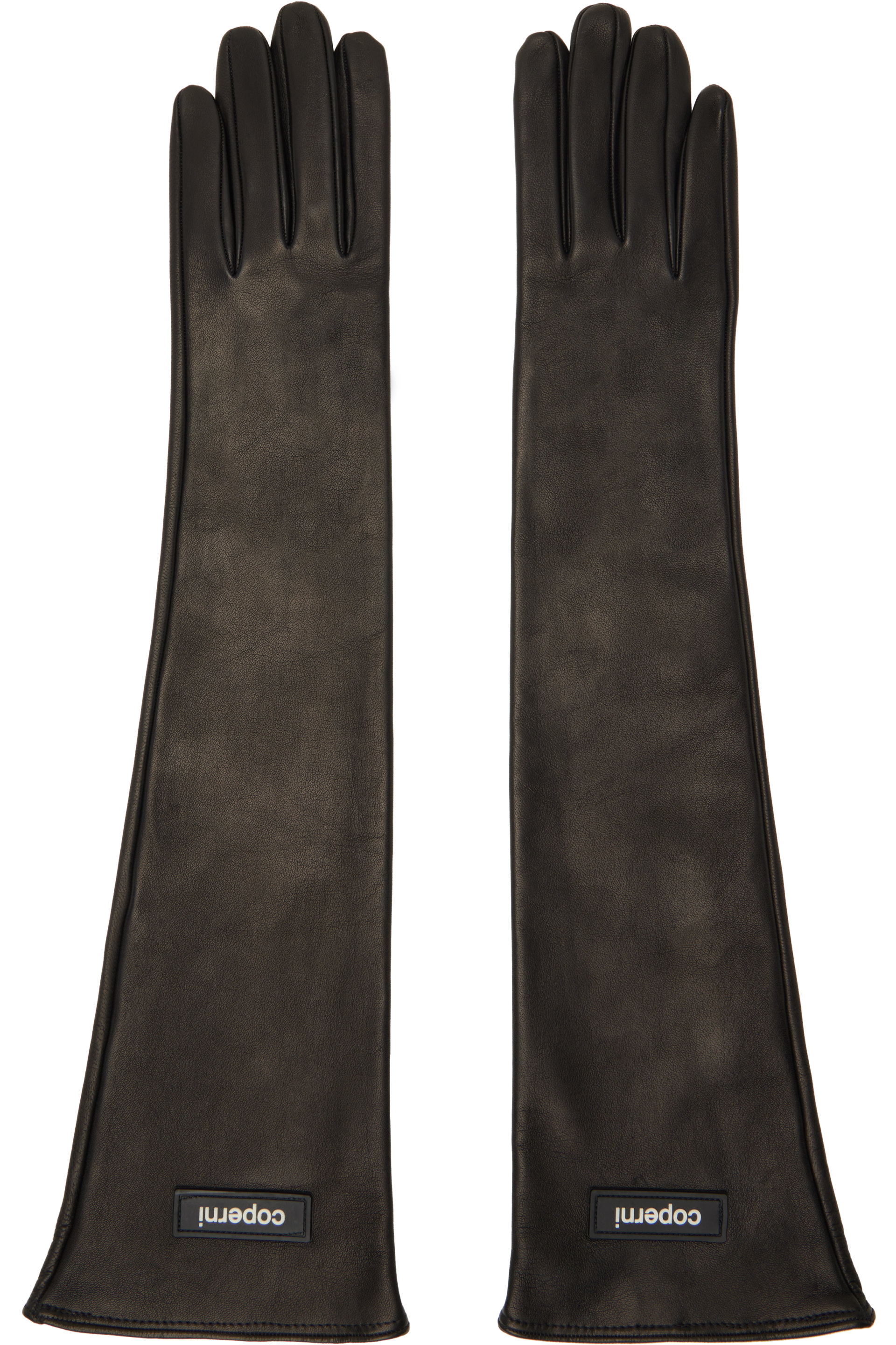 Coperni - Gants long noirs à écusson