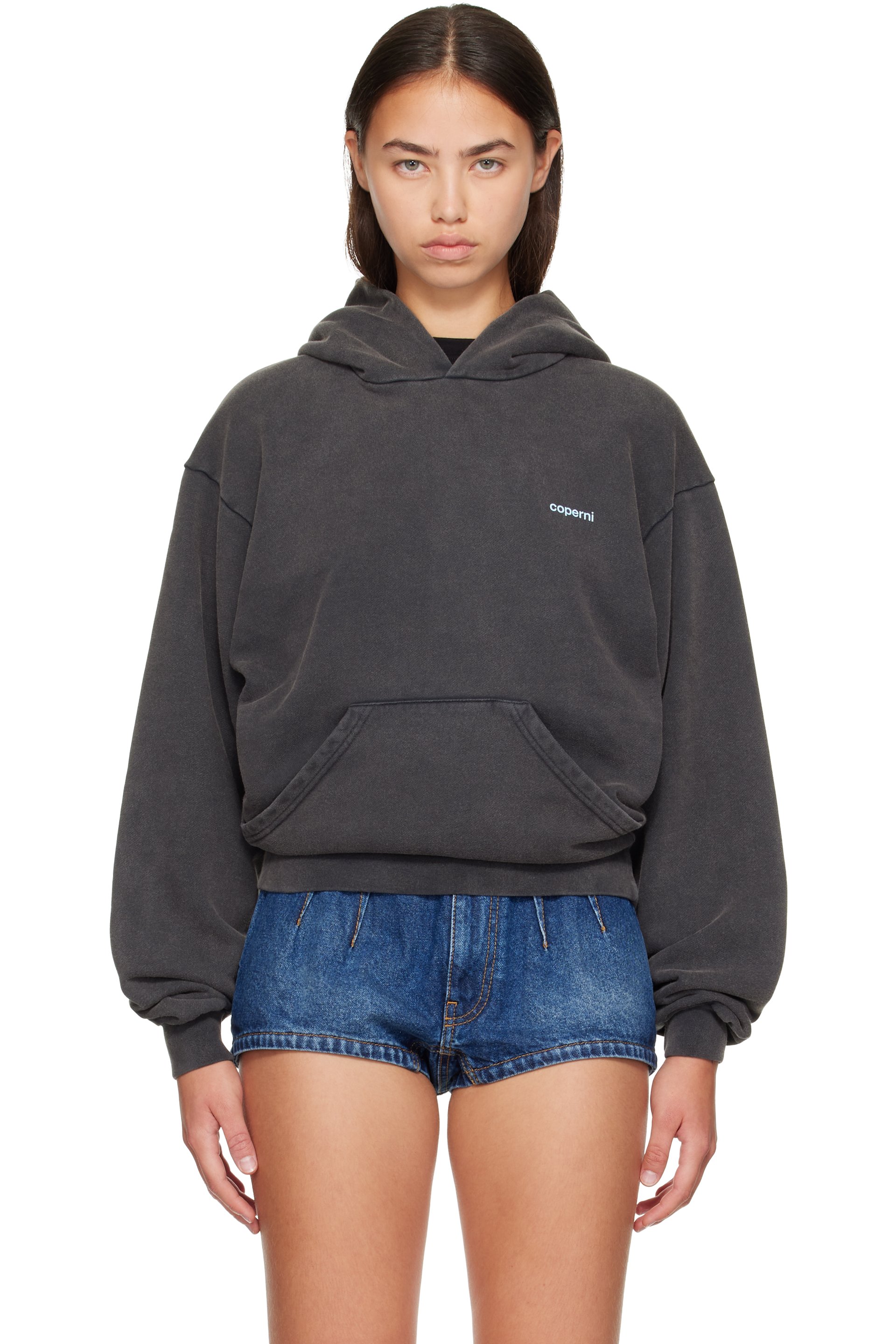 Coperni - Gray Washed Horn Hoodie