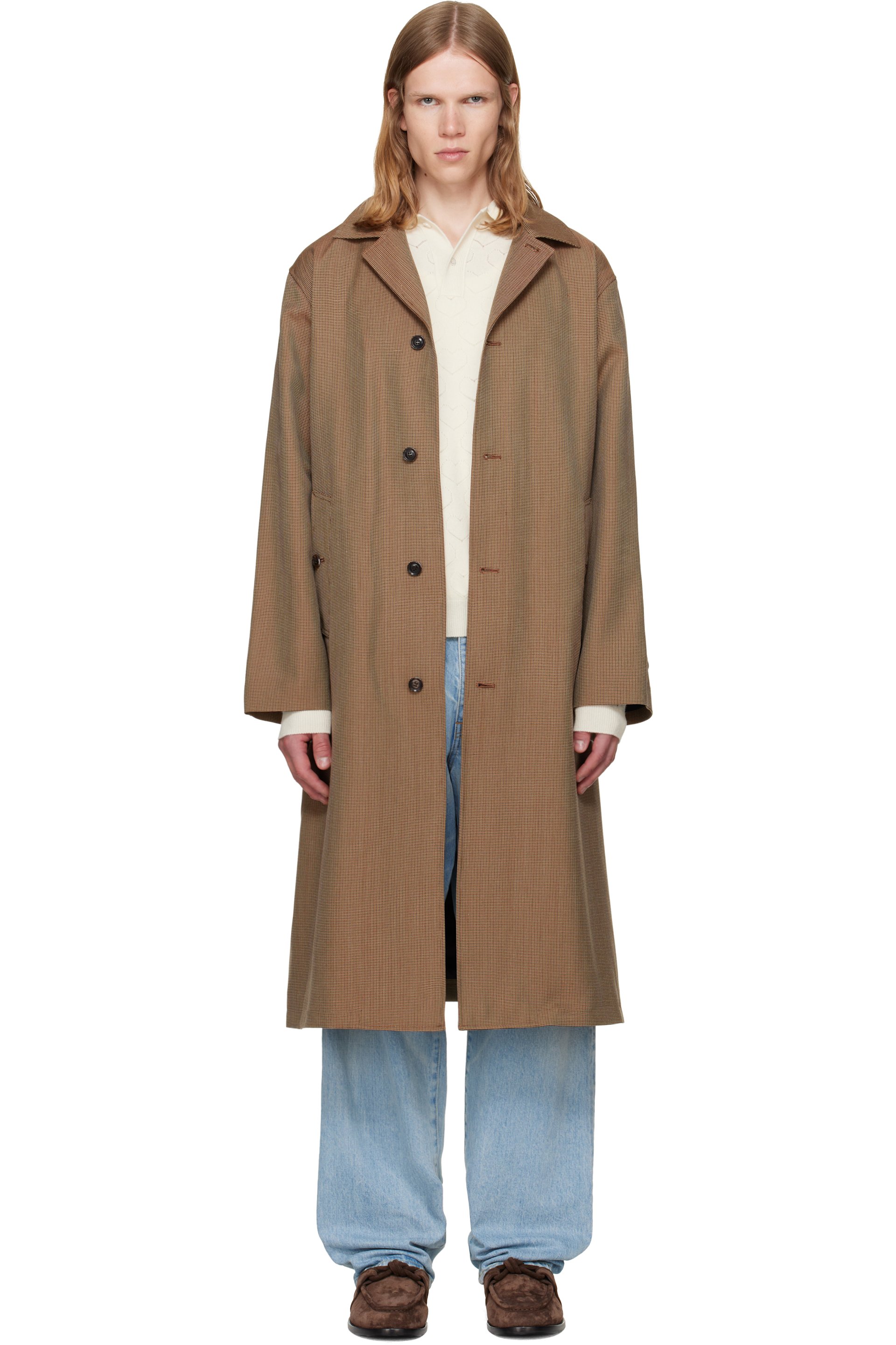 vowels - Beige Spit Raglan Coat