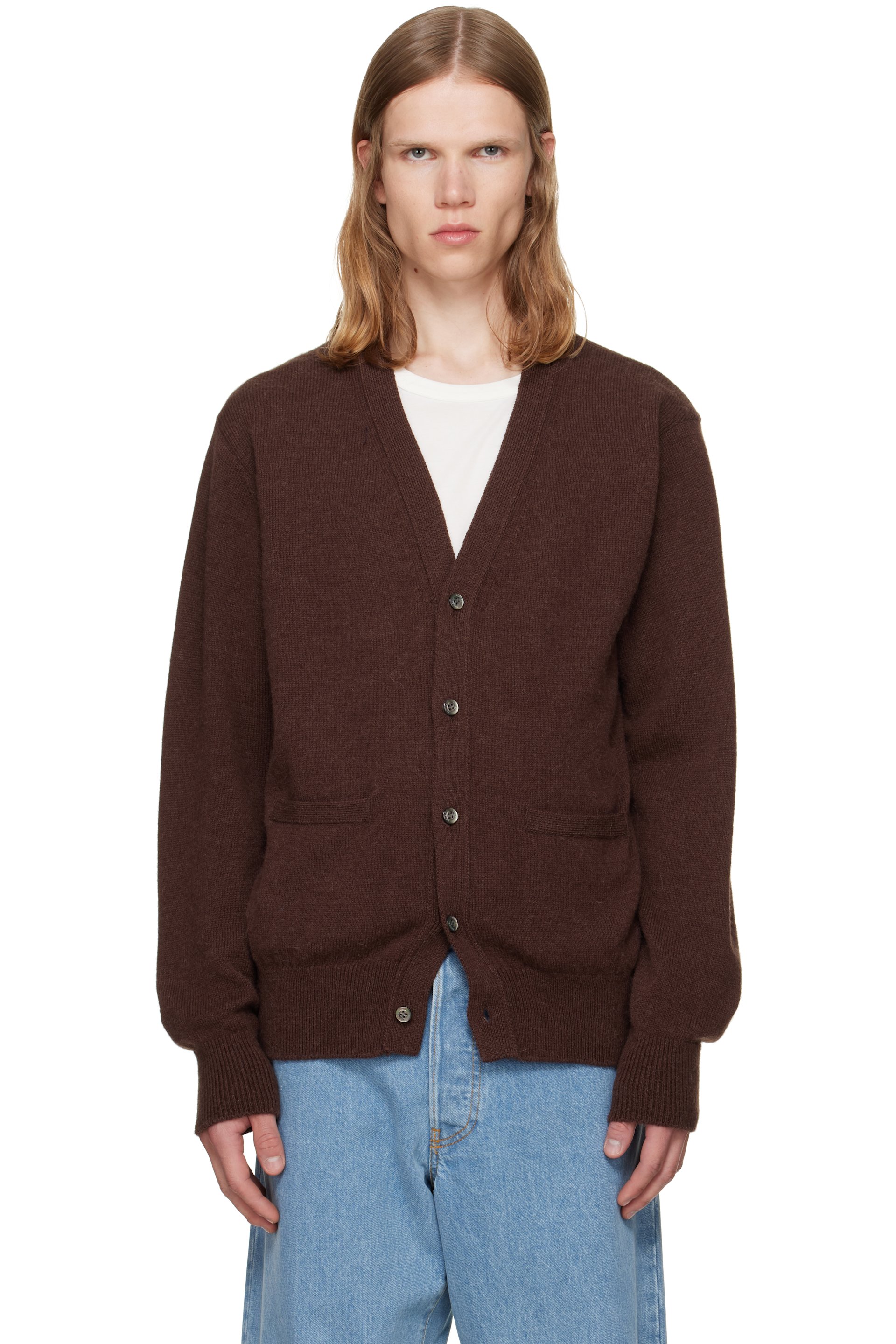 vowels - Brown Alpaca Cardigan