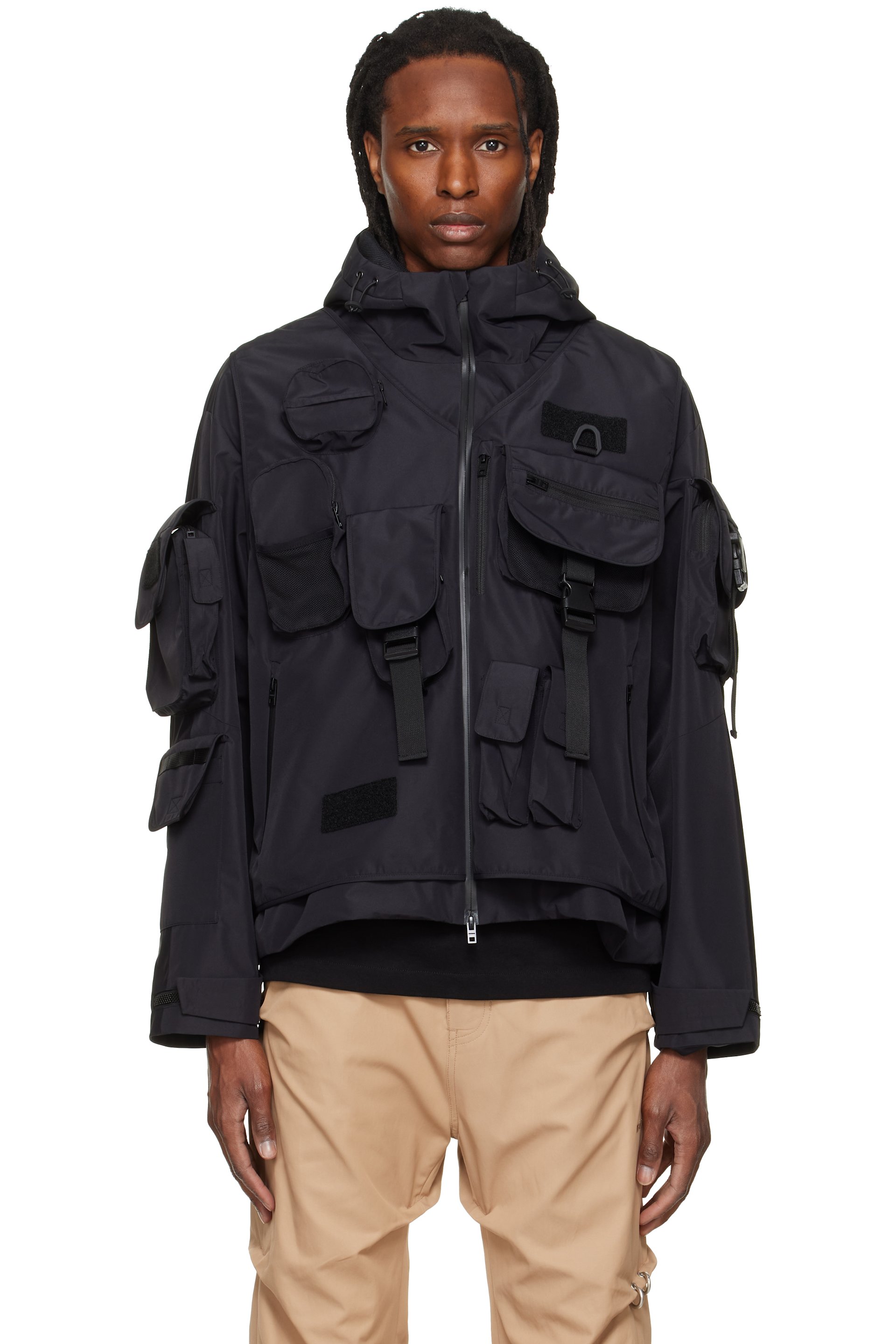 We11done - Black Military Shell Jacket