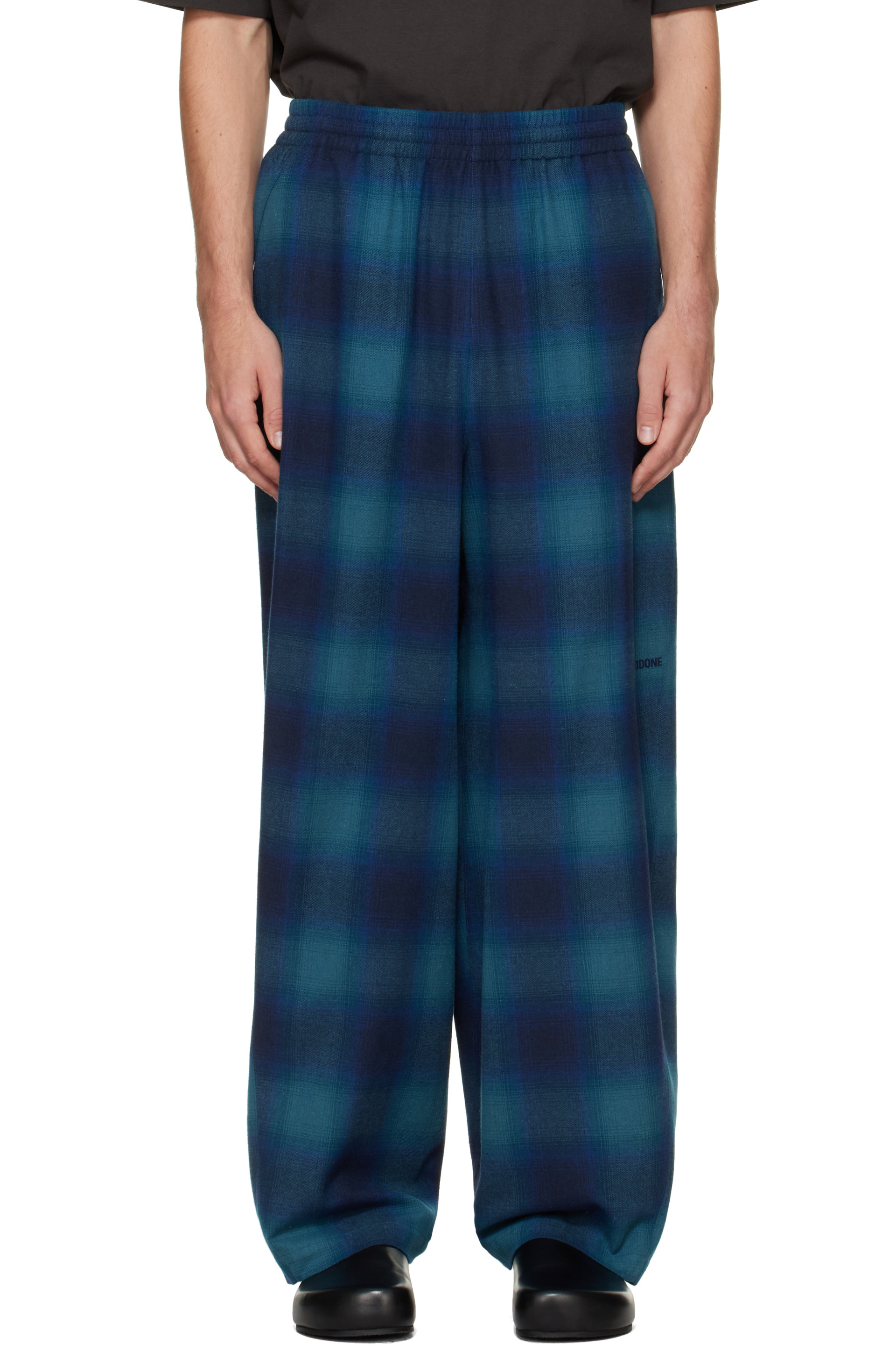 We11done - Blue Flannel Lounge Pants