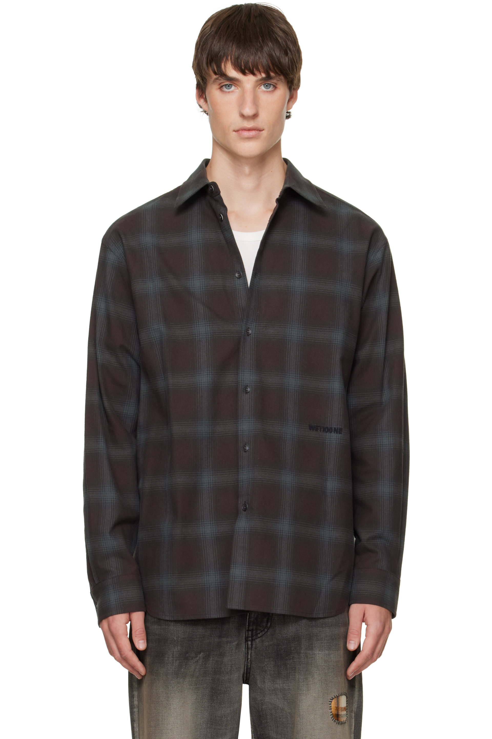 We11done - Brown Check Flannel Shirt