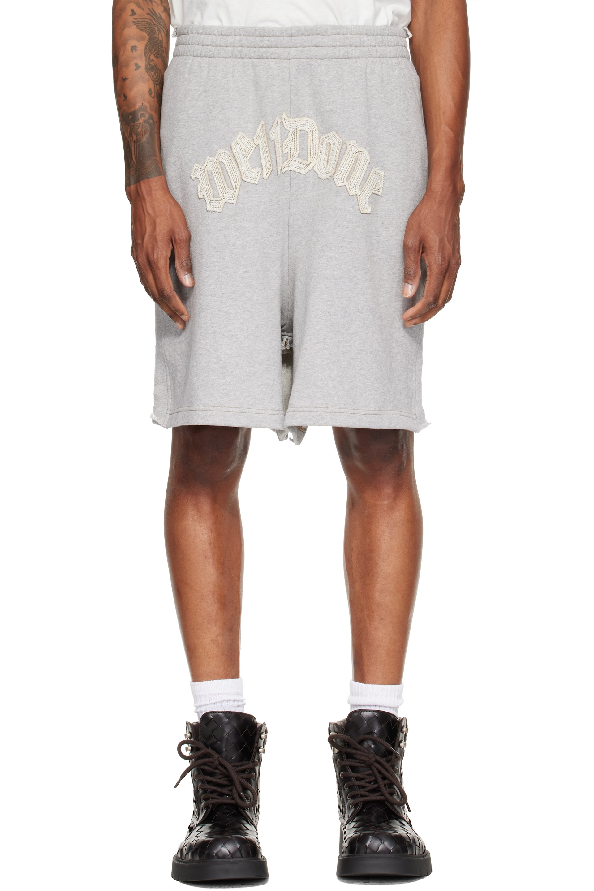 We11done - Gray Inside-Out Bermuda Sweat Shorts