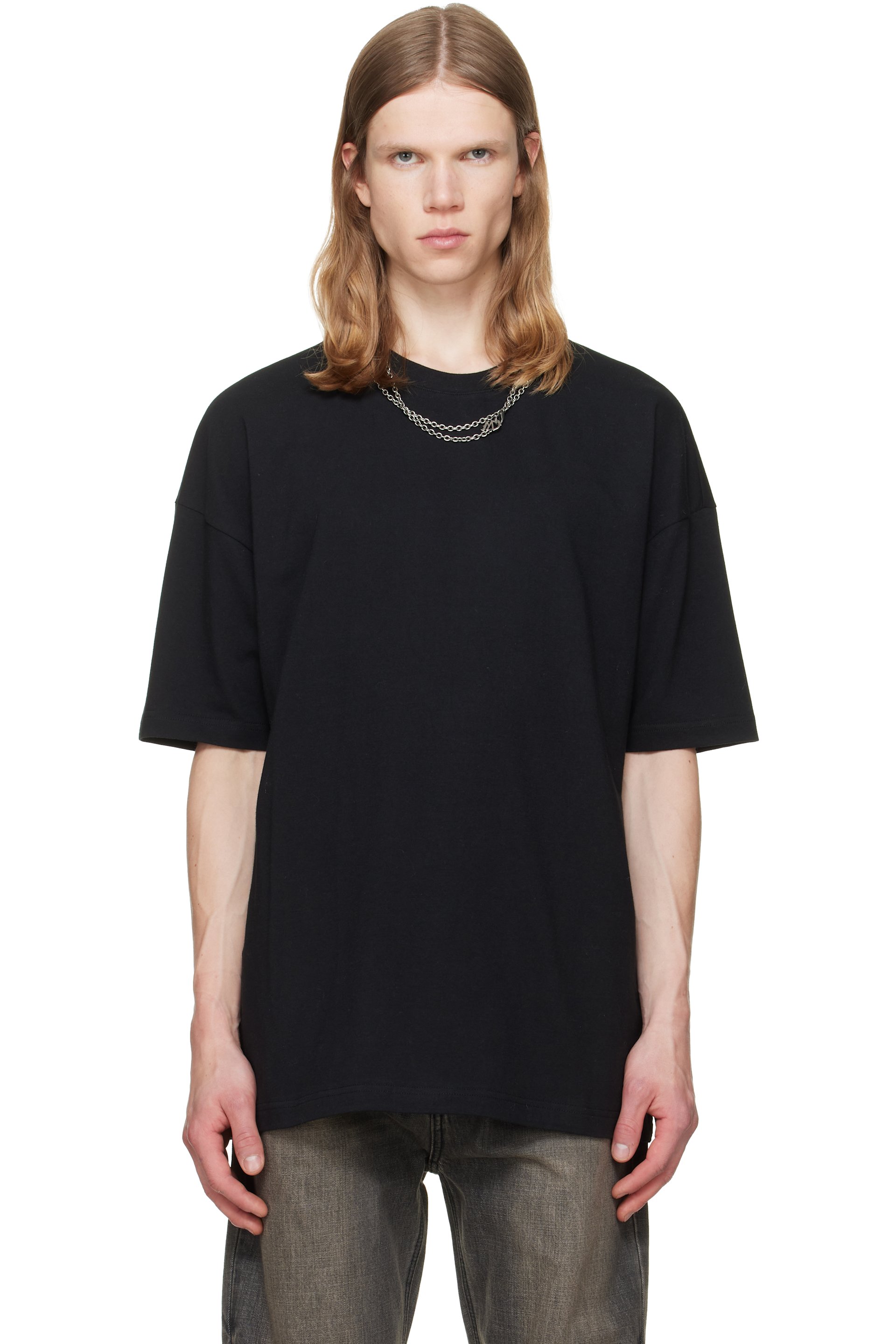 We11done - Black Chain Necklace T-shirt