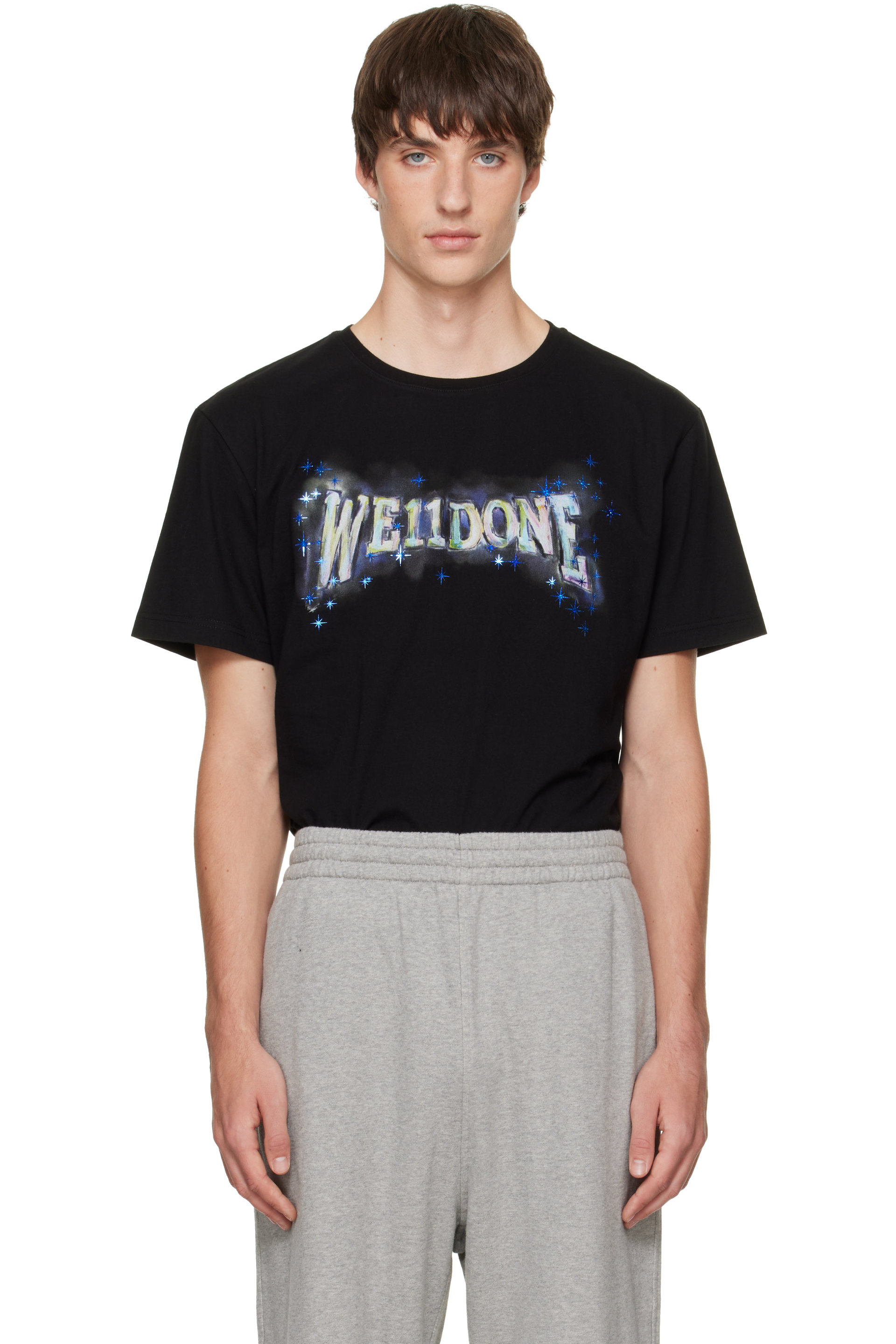 We11done - Black Glowstar T-shirt