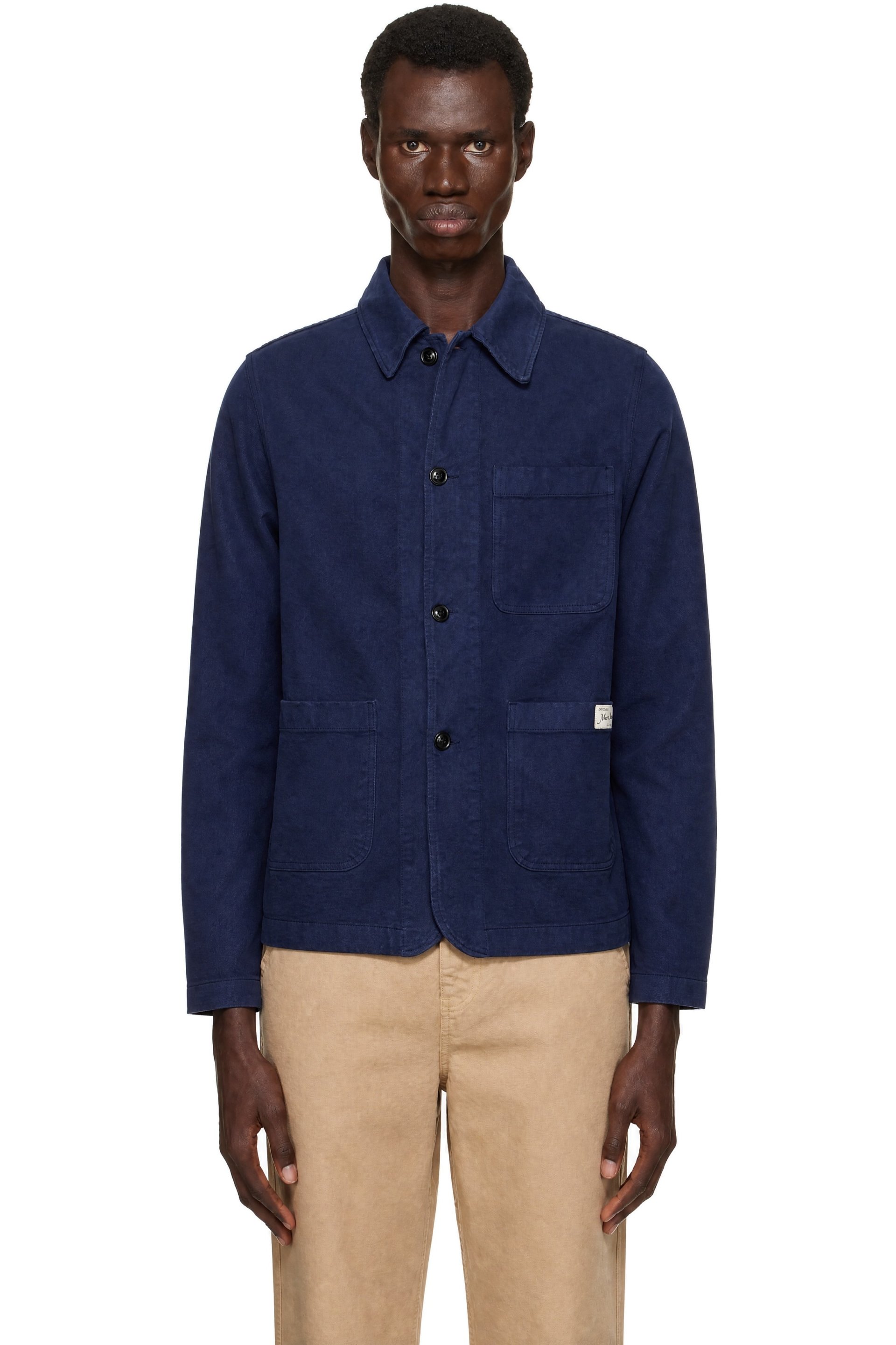 Merz b. Schwanen - Blue Cotton Twill Worker's Jacket