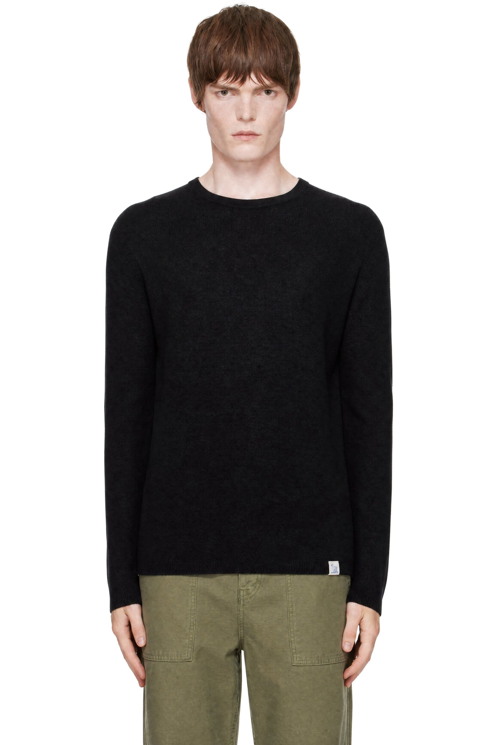 Merz b. Schwanen - Black Lightweight Merino Wool-Cashmere-Silk Sweater