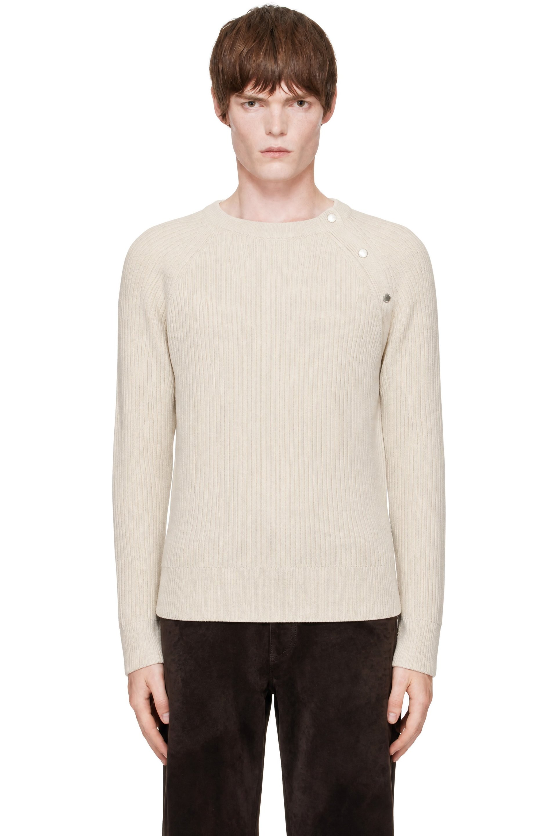 CARRER - Beige Pier Snap Sweater