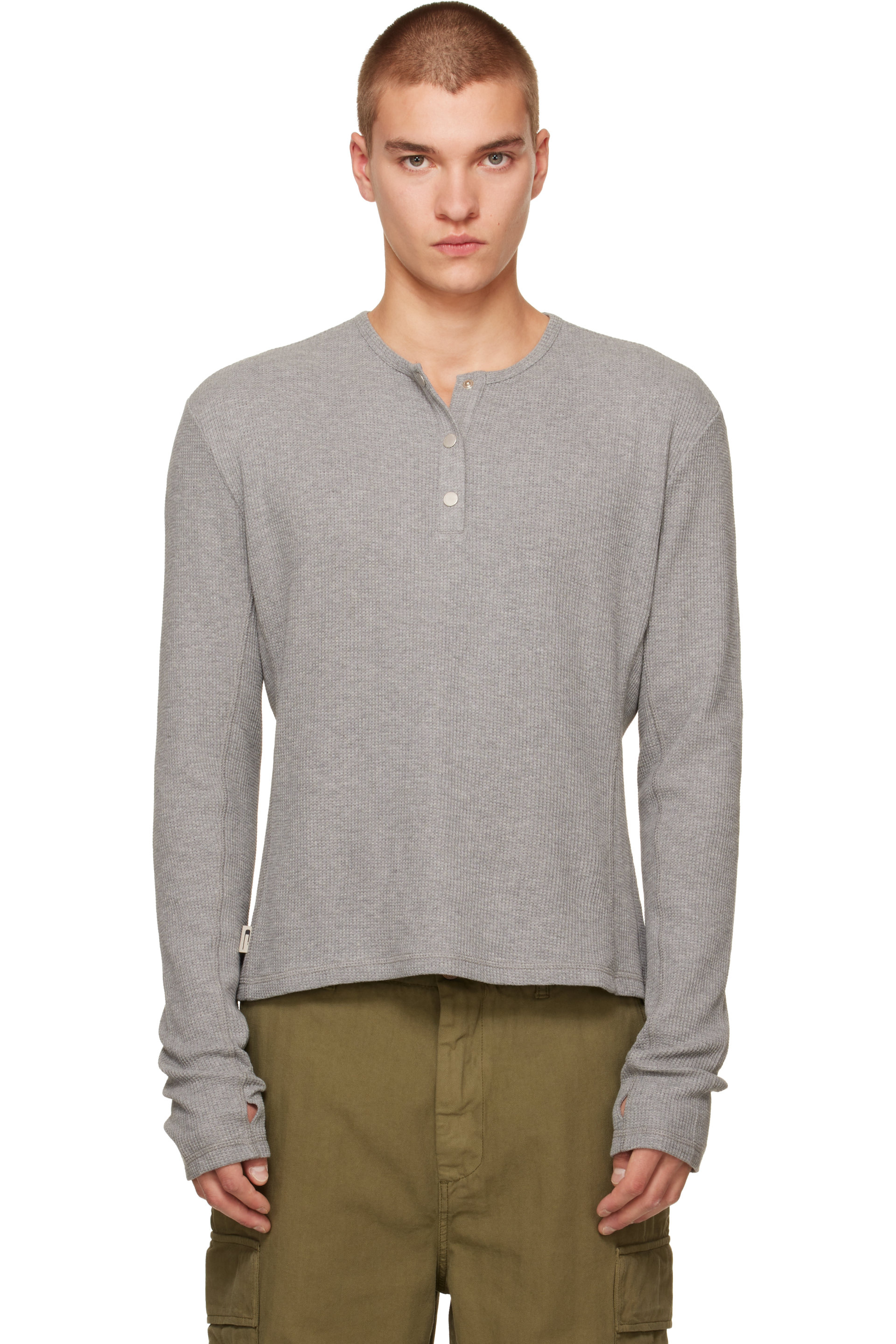 CARRER - Gray Lis Long-Sleeve Henley