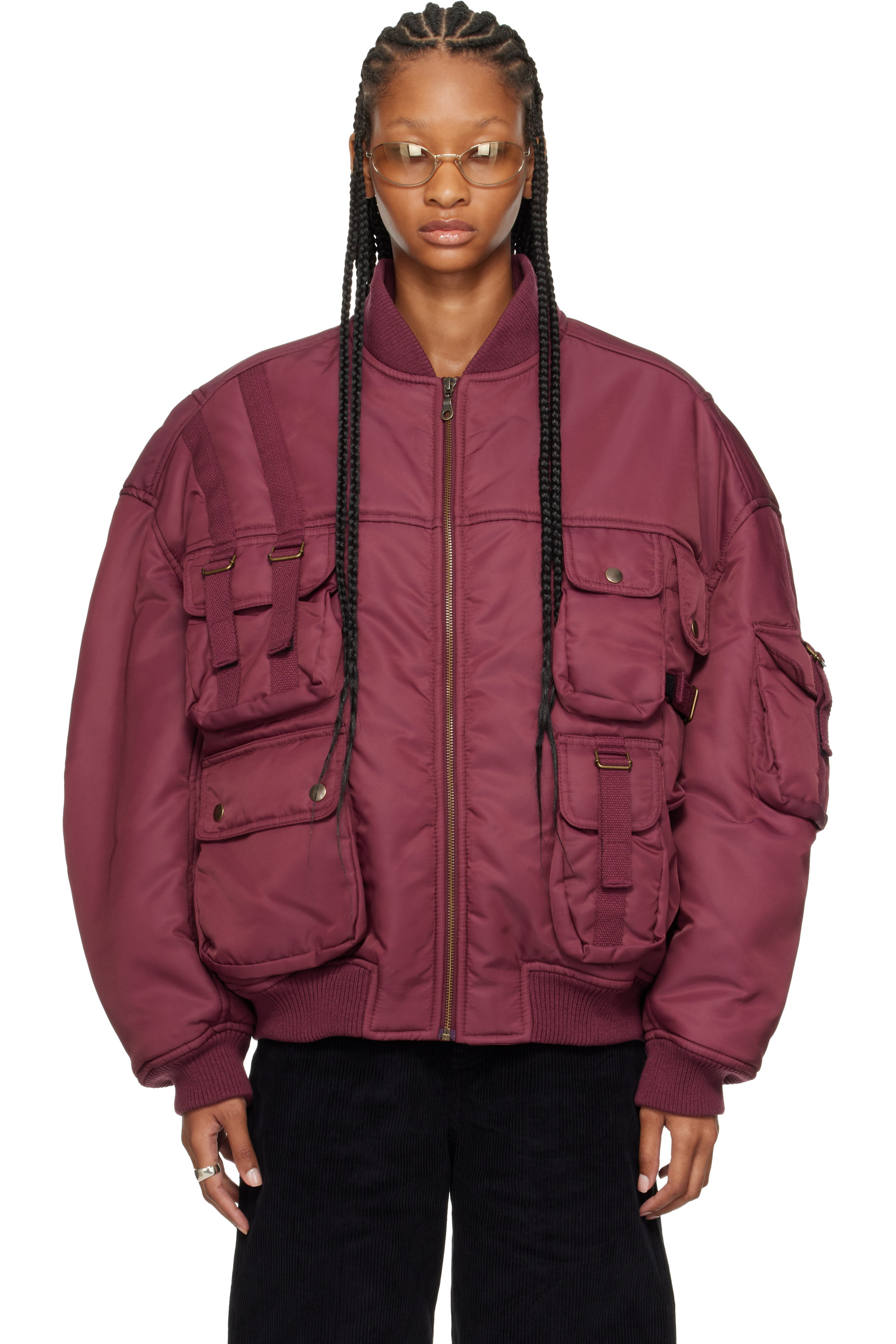 LU’U DAN - Blouson aviateur bourgogne