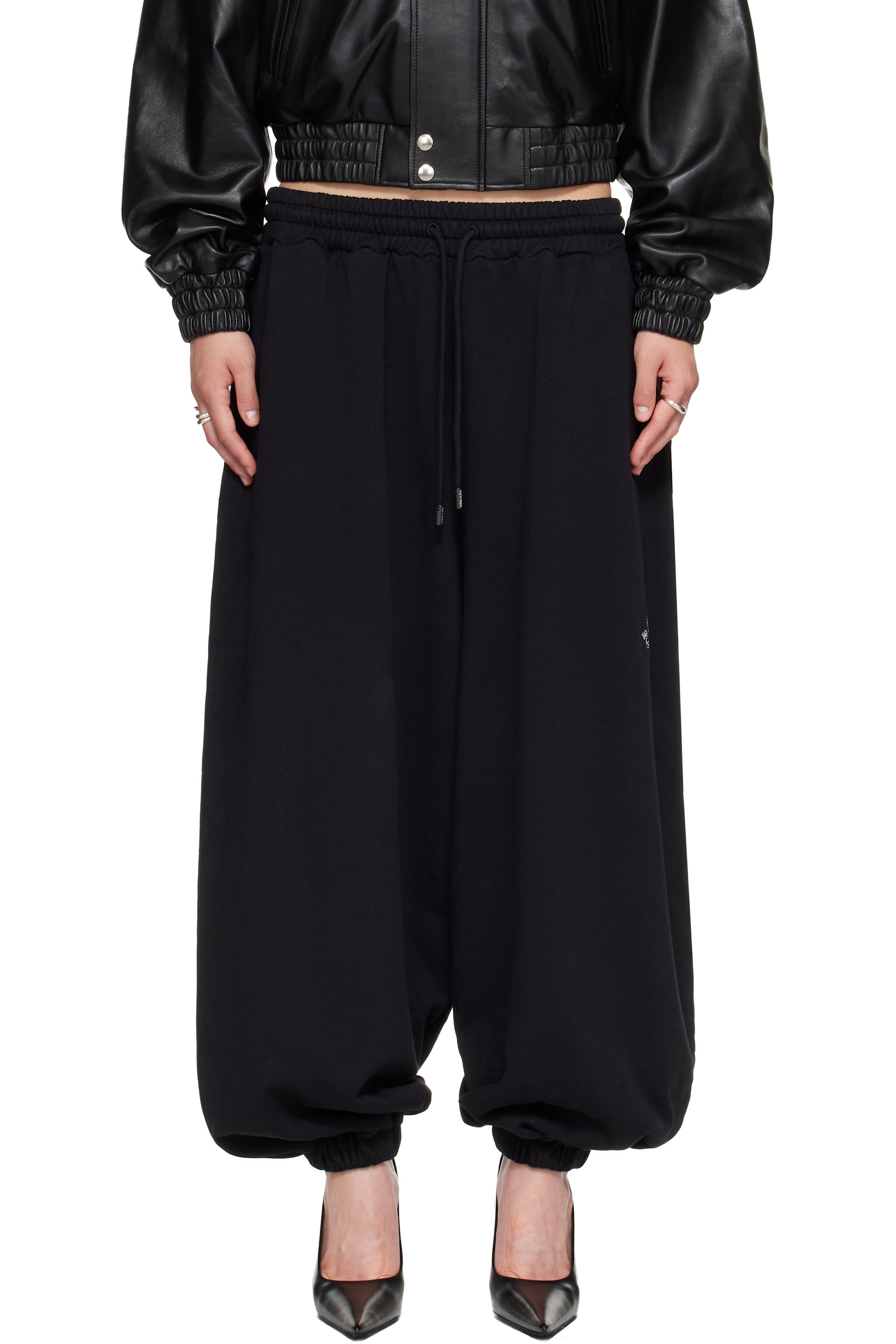 LU’U DAN - Pantalon de survêtement de style bontan ample noir