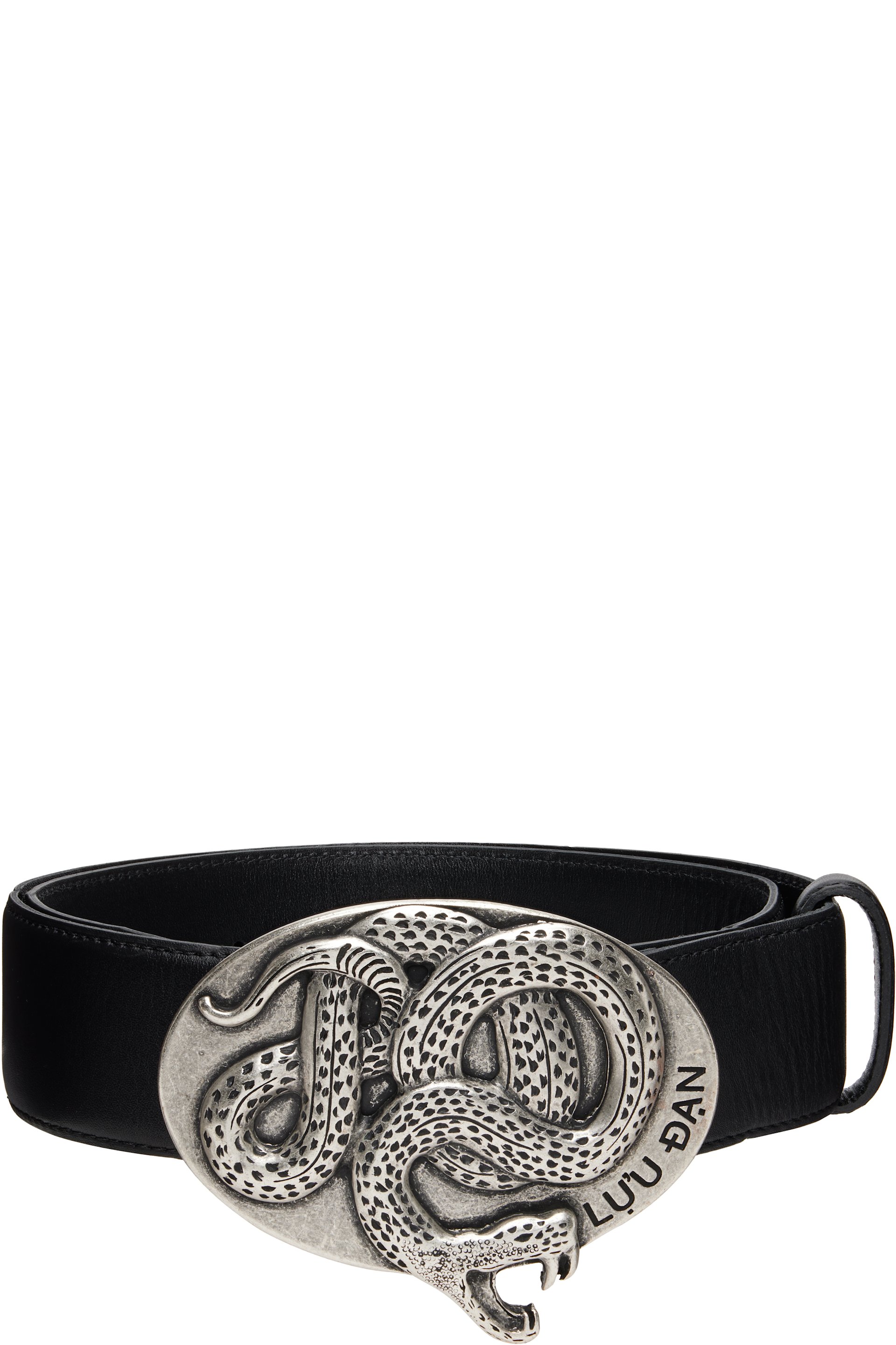 LU'U DAN - Black Twisted Snake Cowboy Belt