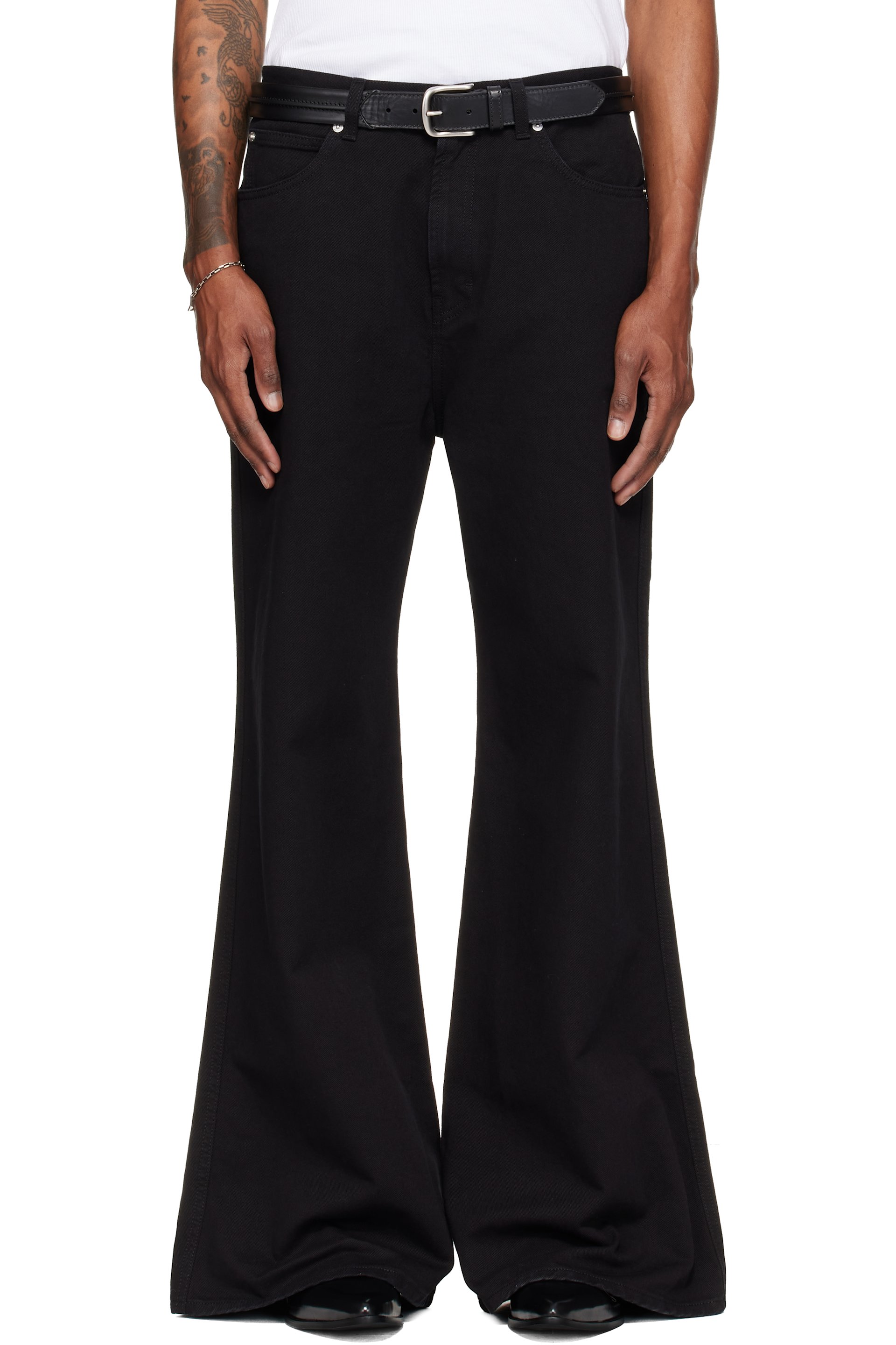 LU'U DAN - Black Denim Phat Jeans