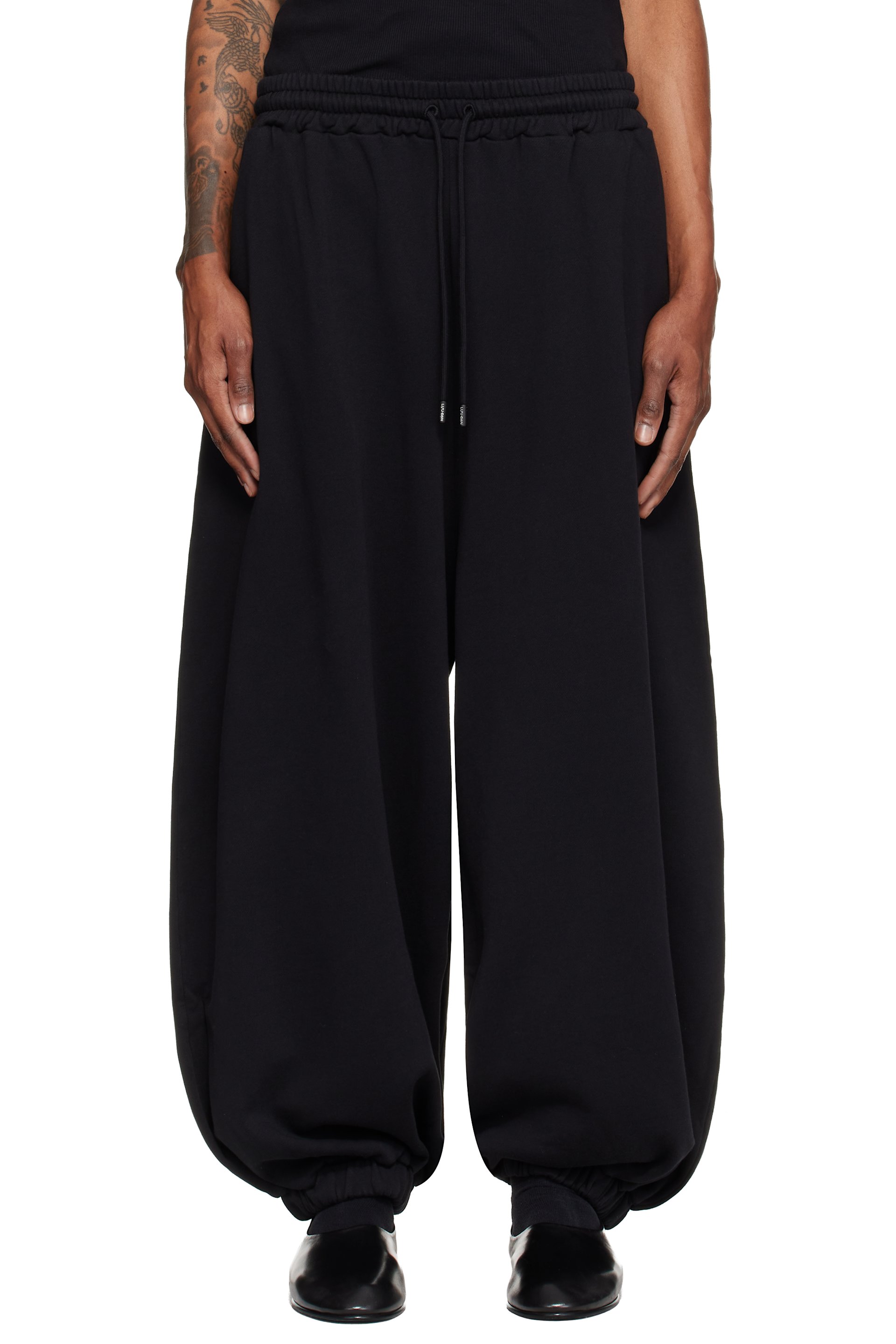 LU'U DAN - Black Baggy Bontan Sweatpants