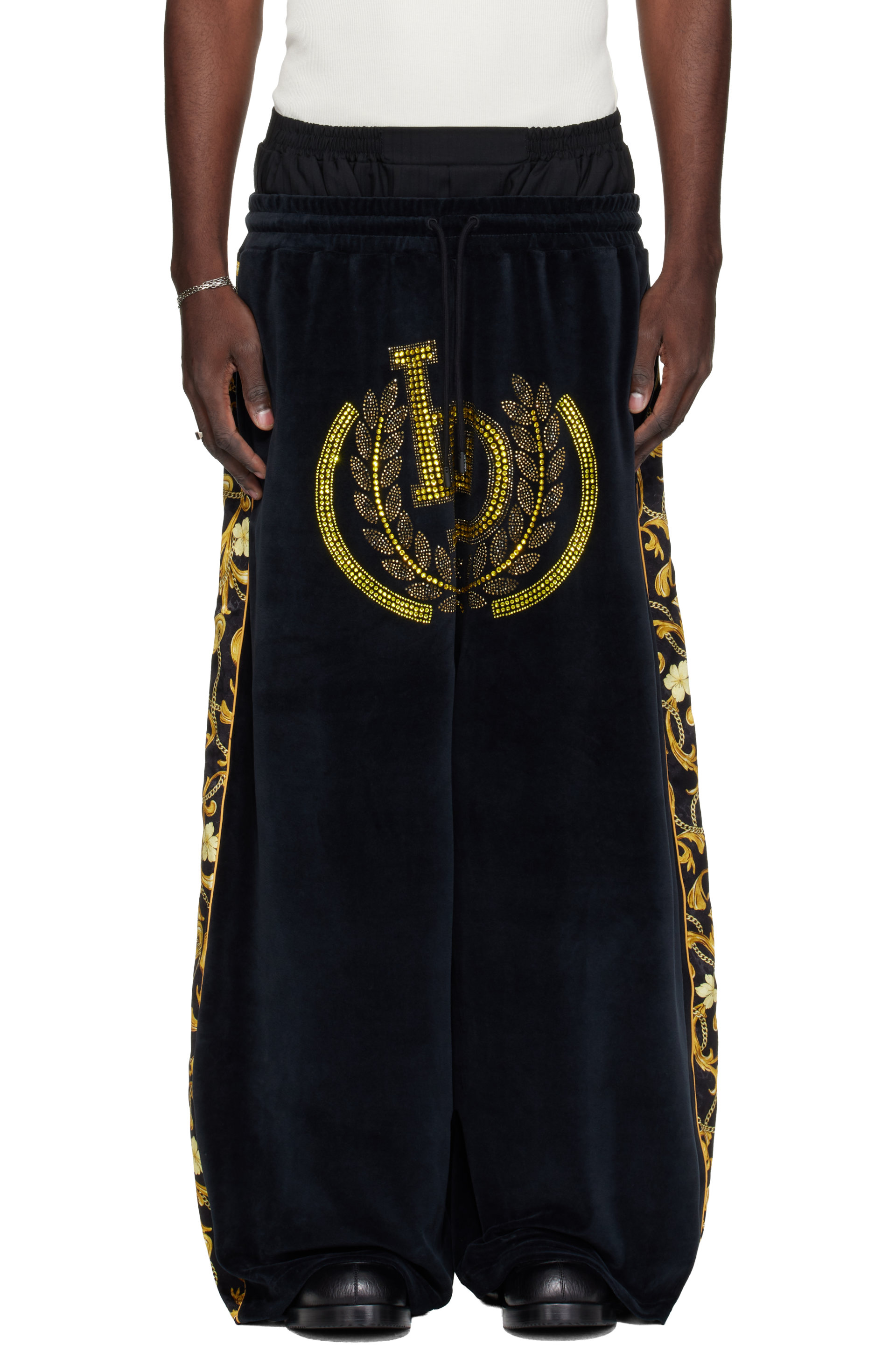 LU'U DAN - Black Supa-Sleaze Track Pants