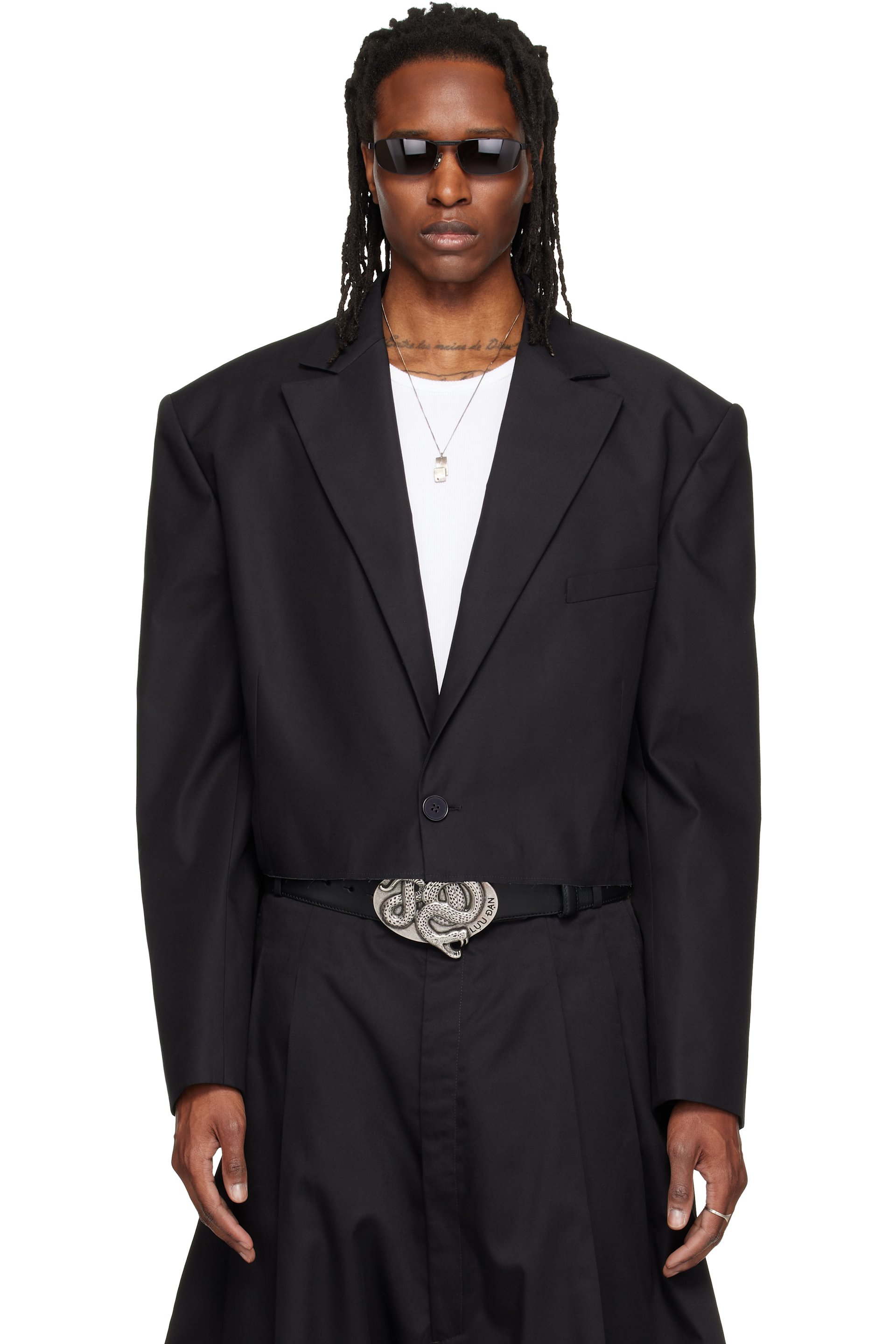 LU'U DAN - Black Slashed Blazer