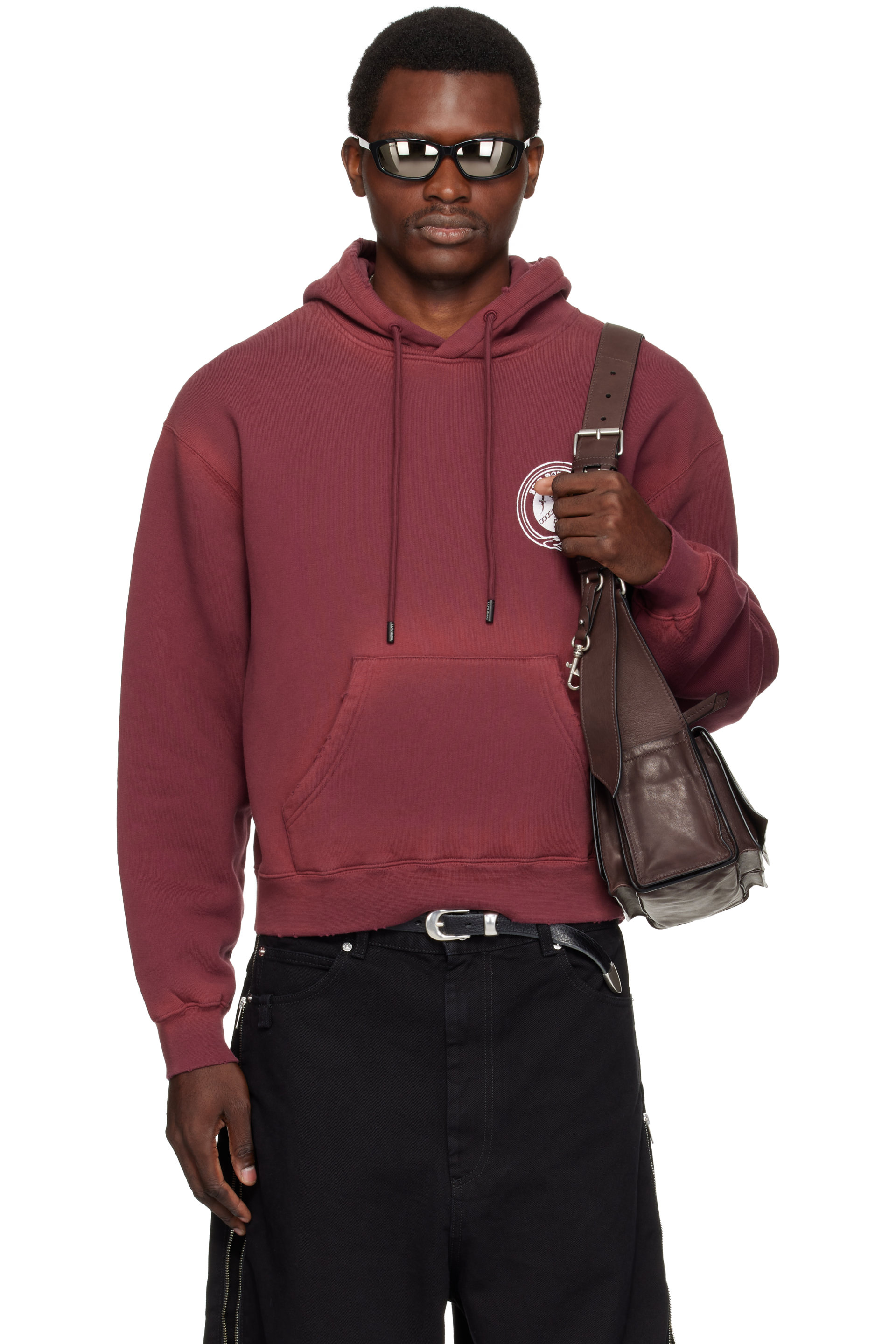 LU'U DAN - Burgundy Heavyweight Gym Hoodie