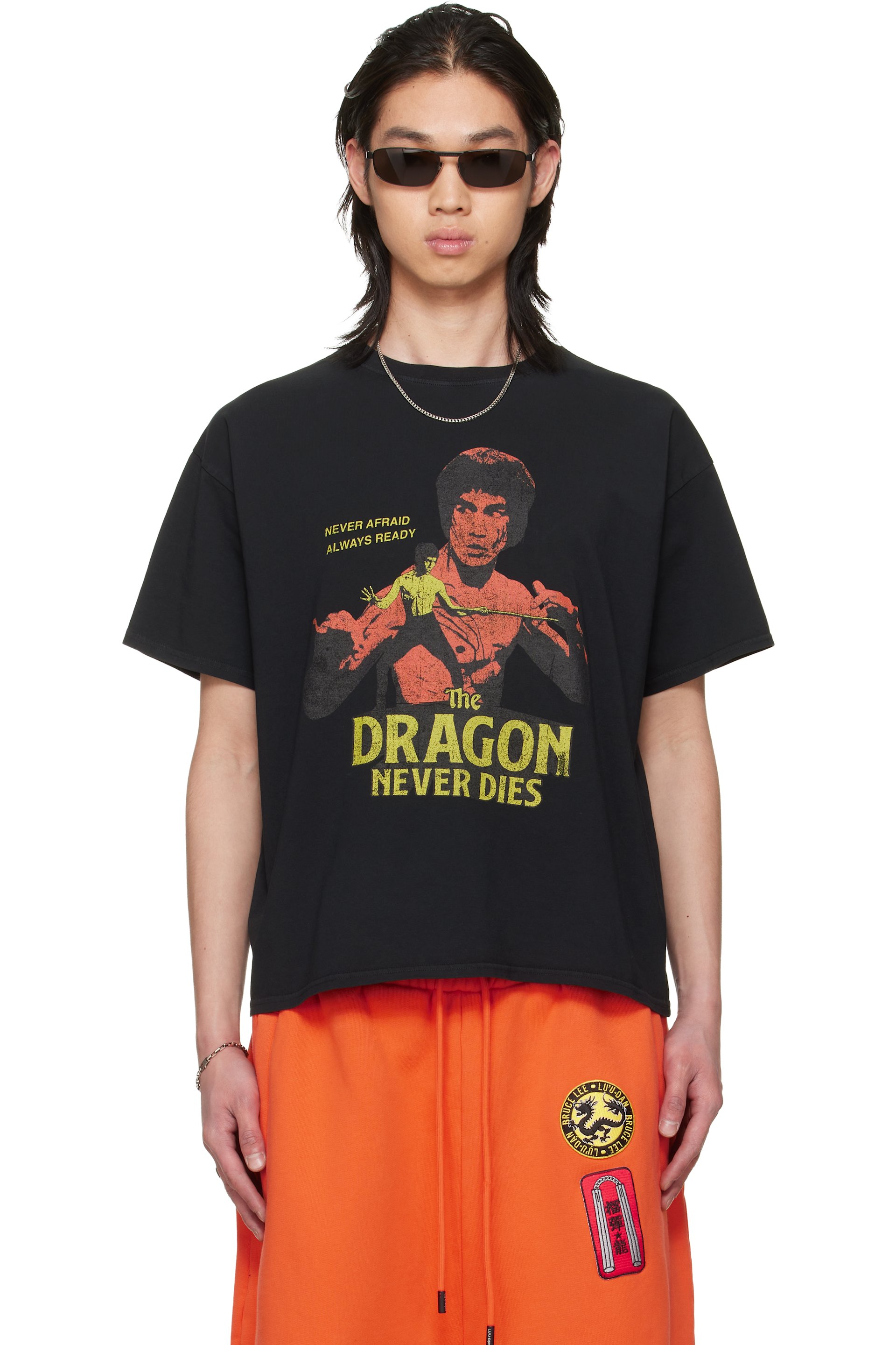 LU'U DAN - BRUCE LEE x LỰU ĐẠN Black Athletic T-shirt