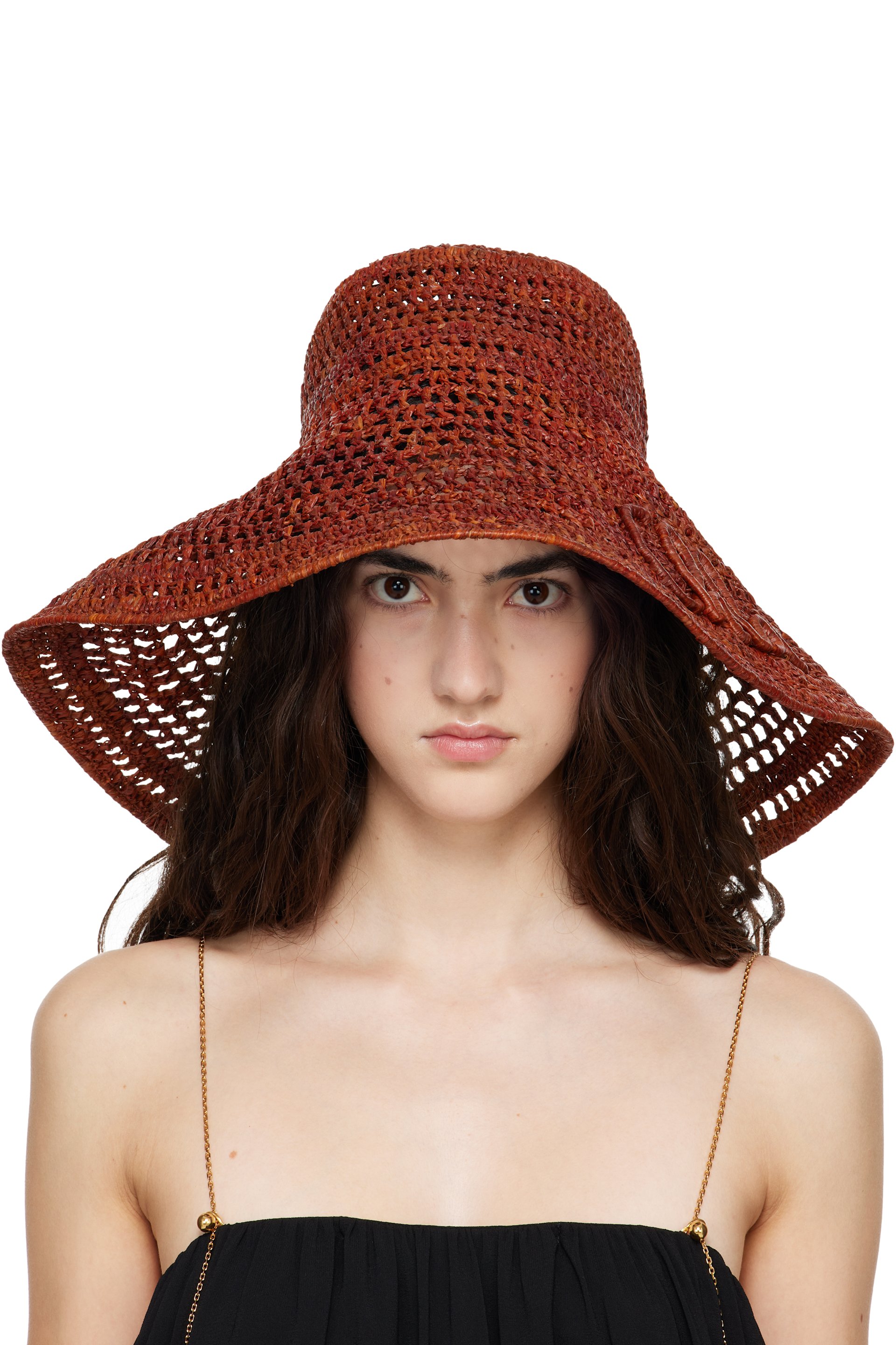 Chloé - Brown 'The Chloé Raffia Capeline' Beach Hat