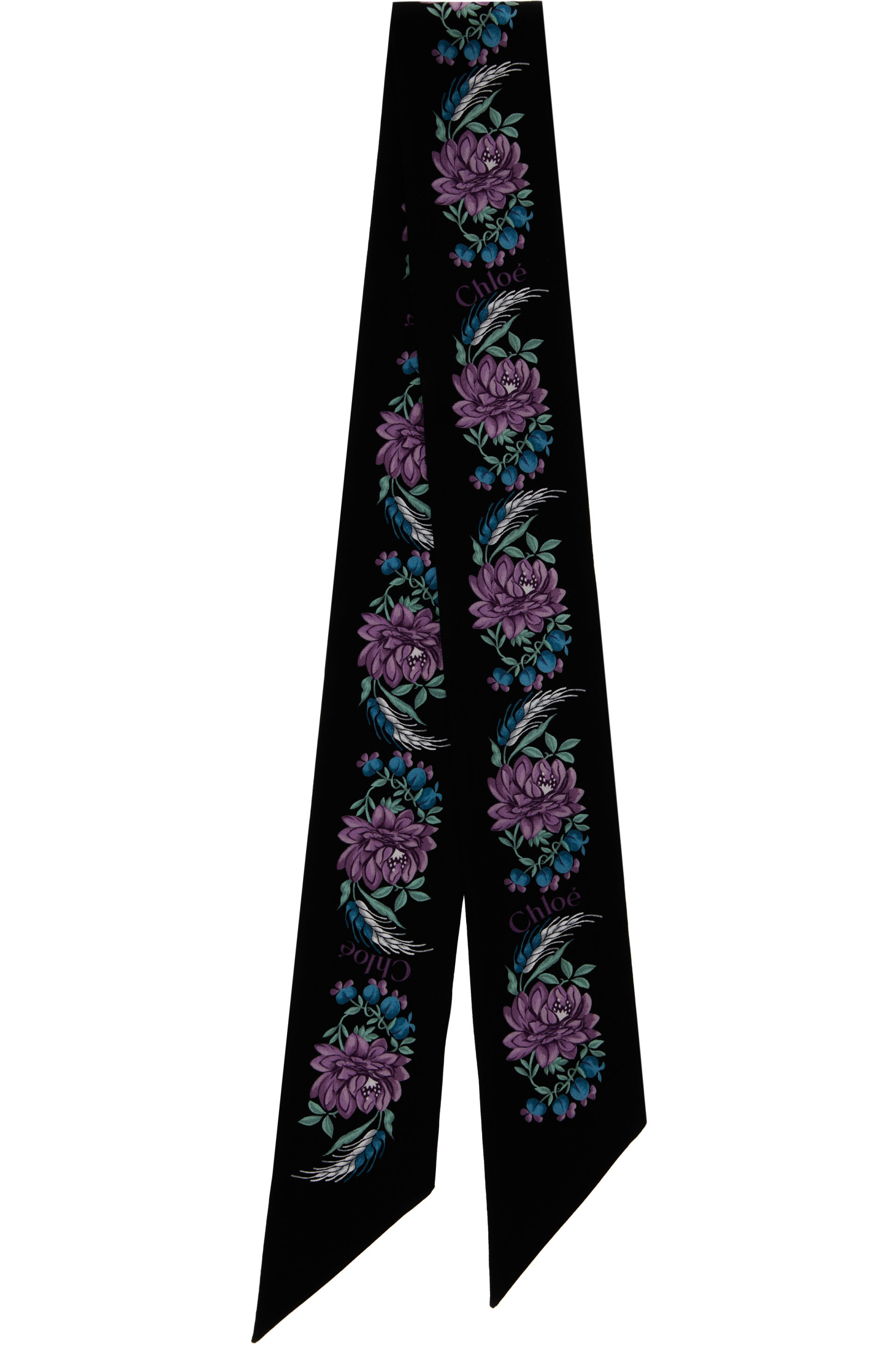 Chloé - Black 'The Chloé Folk' Bandeau Scarf
