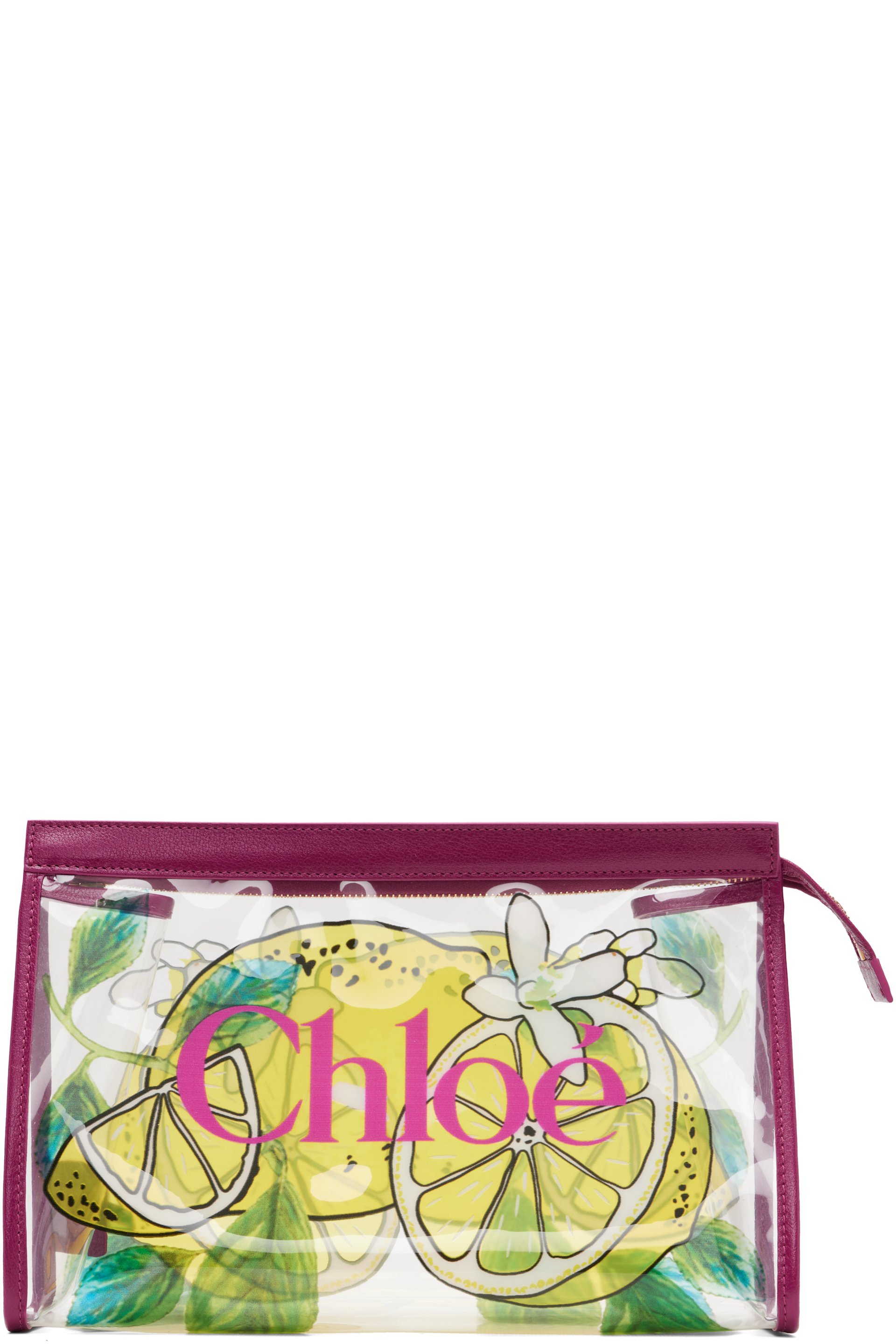 Chloé - 粉色 & 黄色 Chloé Soleil Zipped 手拿包