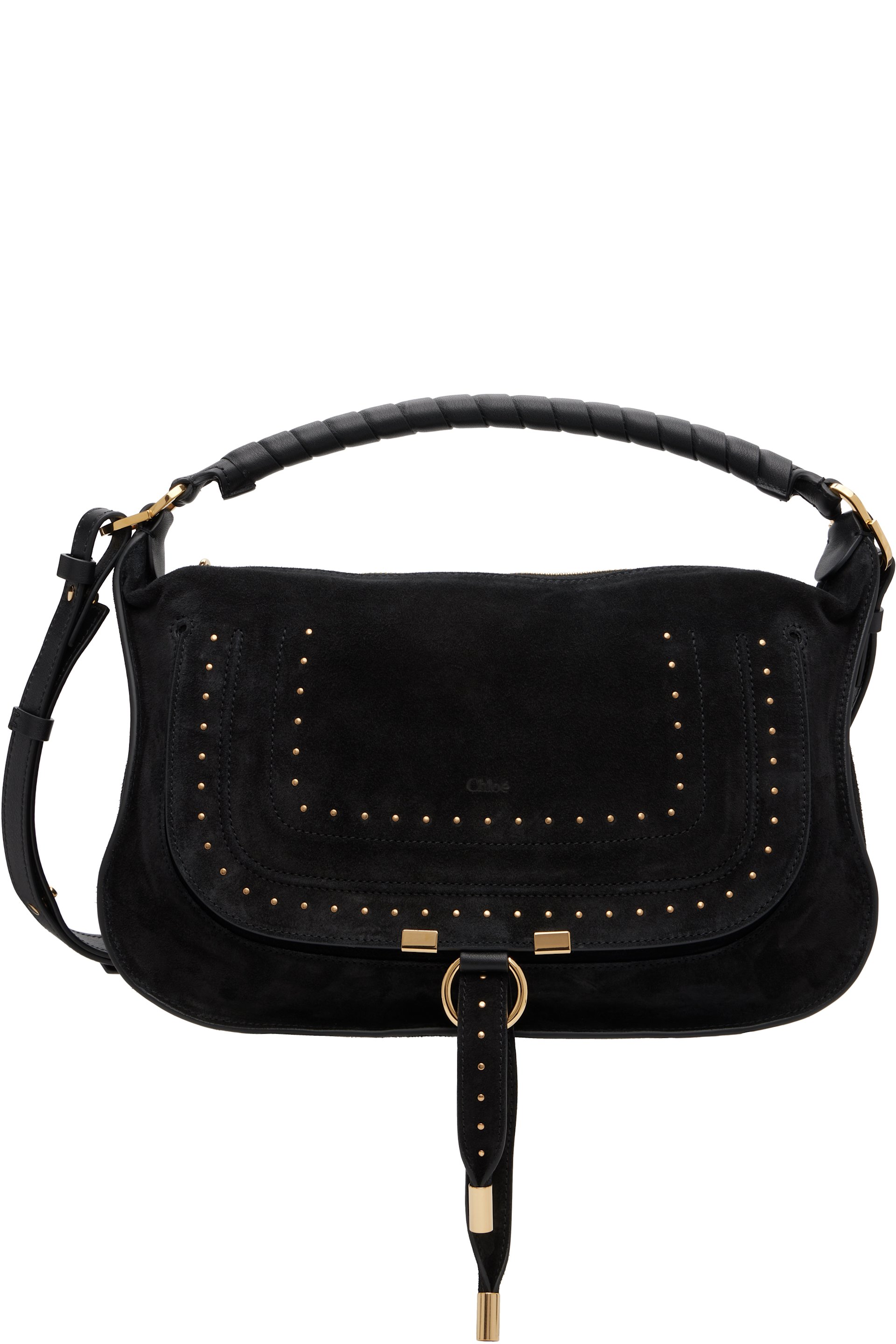 Chloé - Black Marcie Suede Calfskin Bag