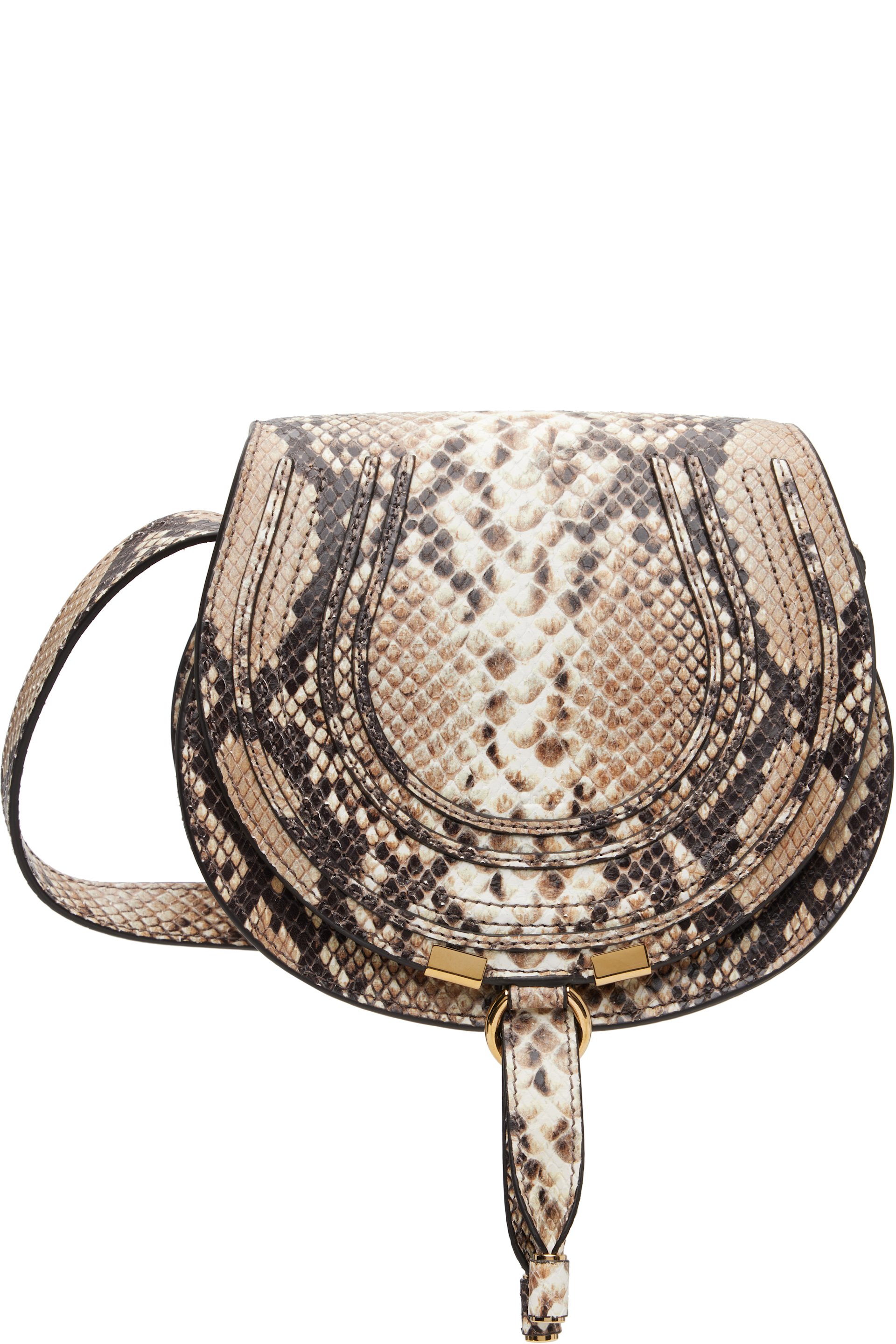 Chloé - 驼色小号 Marcie Saddle 单肩包