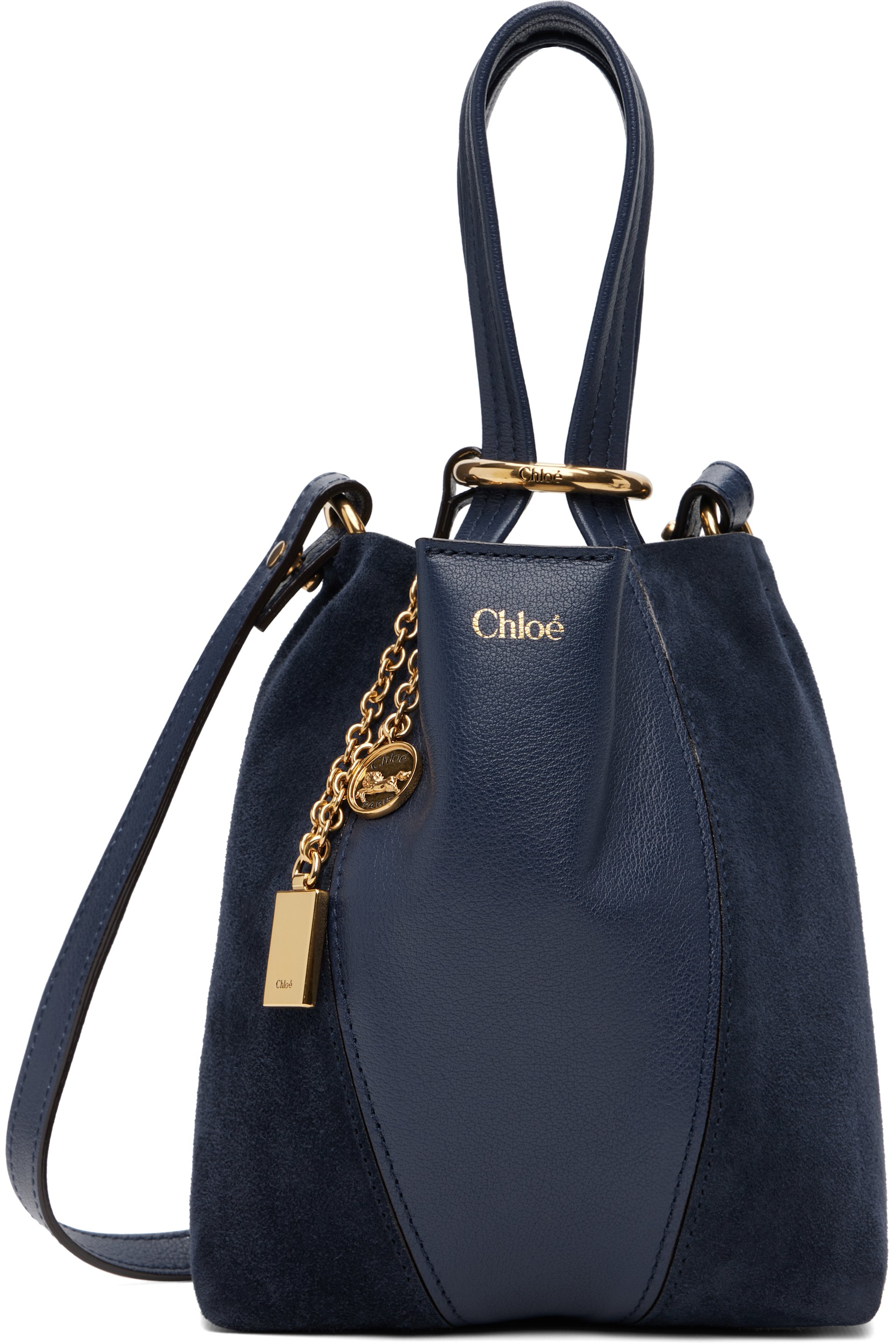 Chloé - Navy Small 'Chloé Spin' Tote