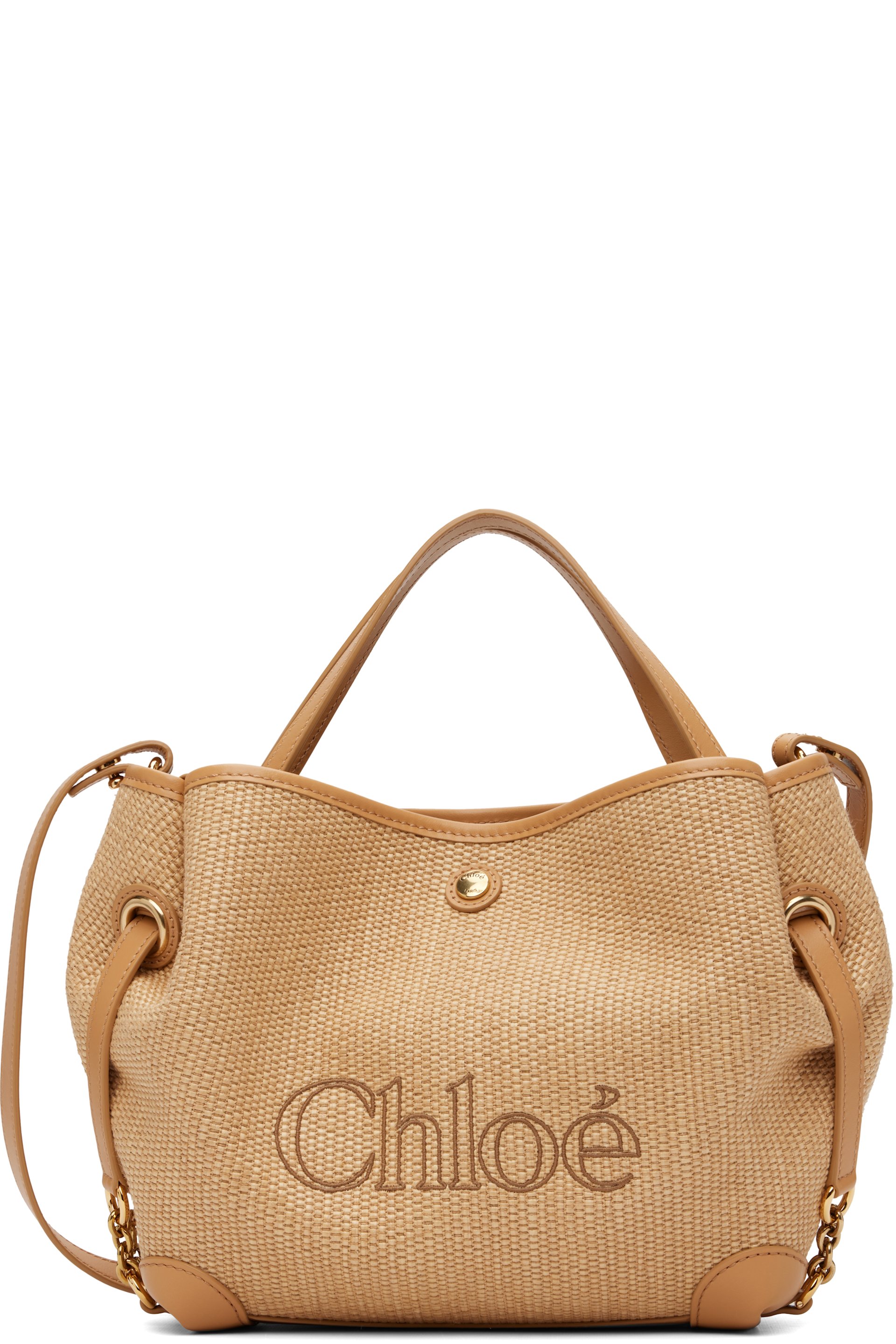 Chloé - Beige Small 'Chloé' Clover Double Carry Tote